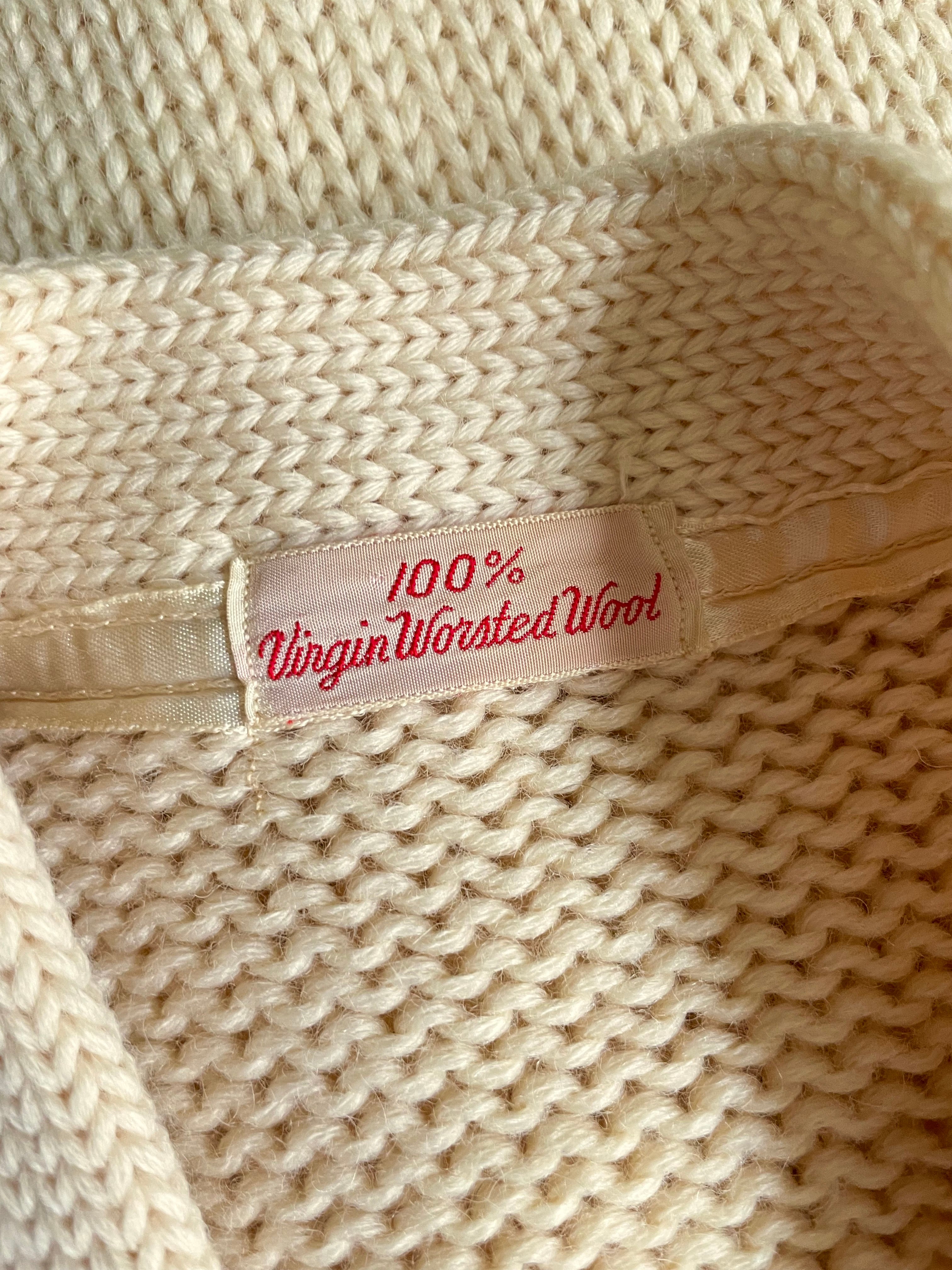 1930s Worseted Wool Cardigan