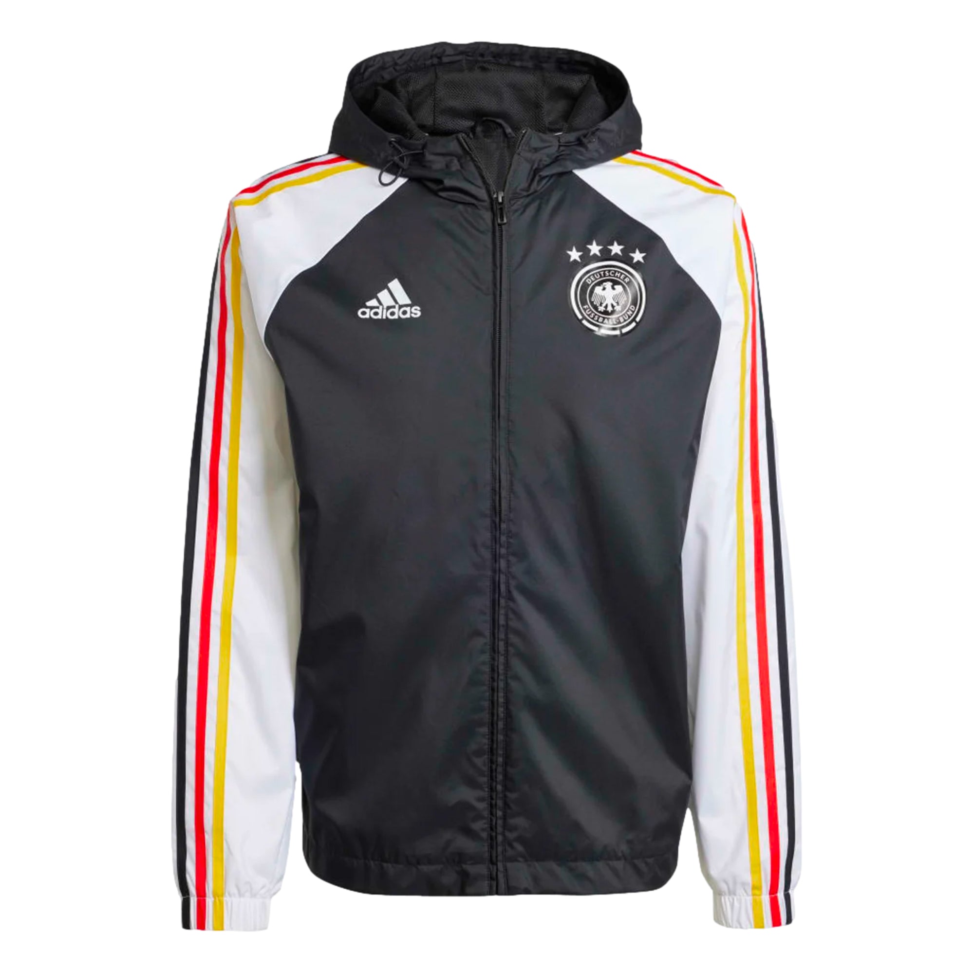 adidas Men's Germany DNA Windbreaker Full-Zip Jacket Black/White