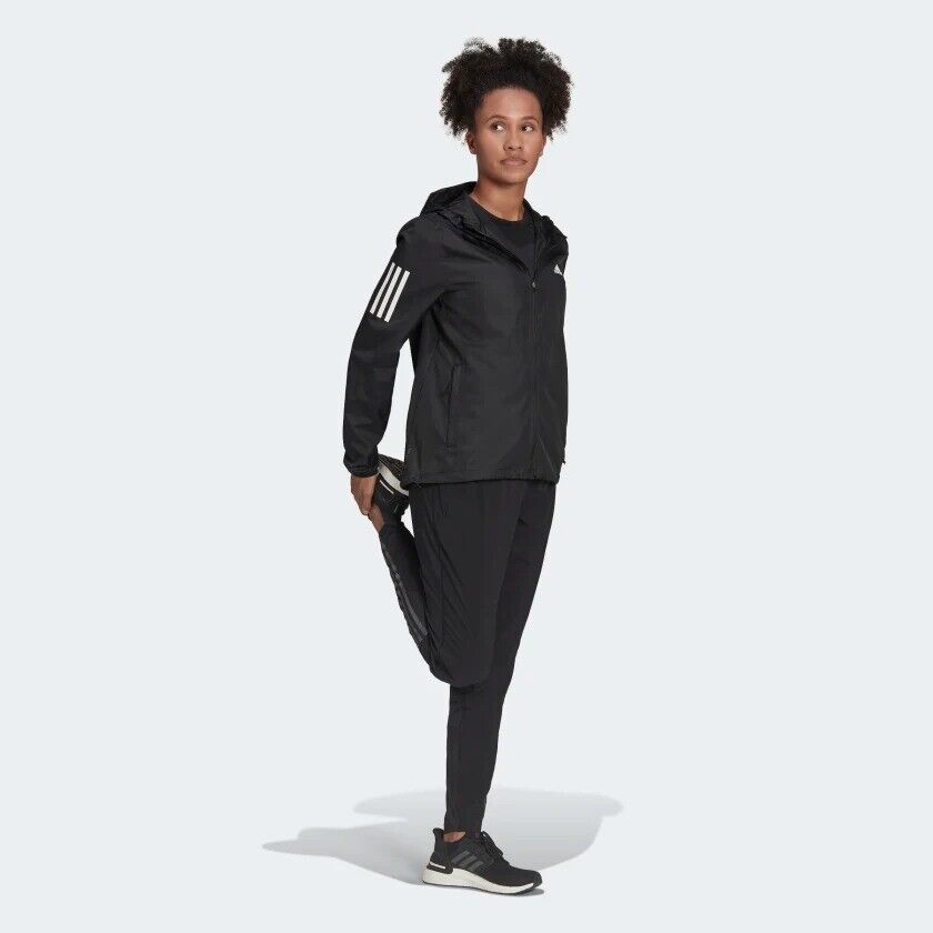 adidas Own The Run Hooded Womens Running Jacket WIND.RDY Windbreaker Ladies