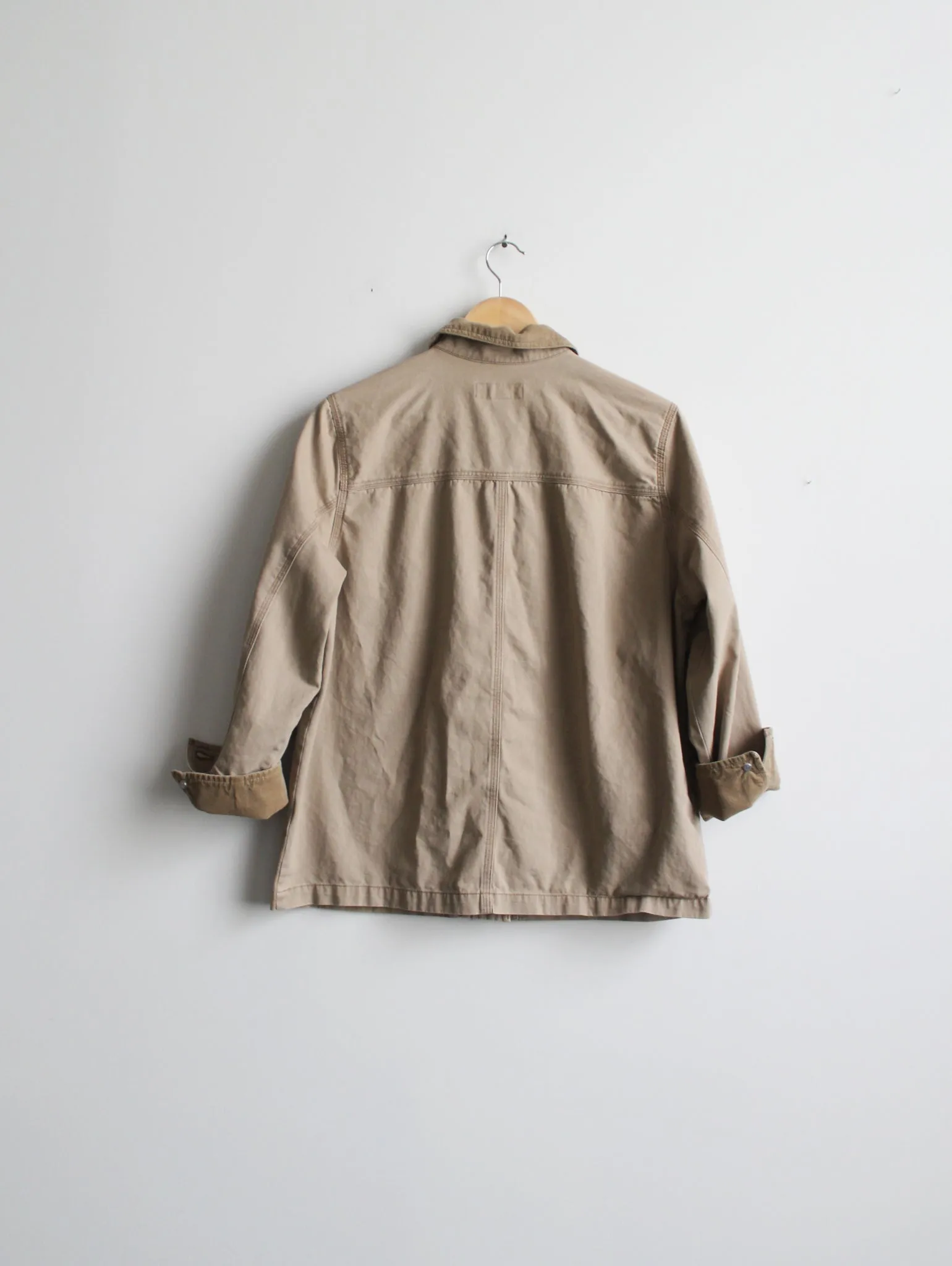 almond cotton chore coat