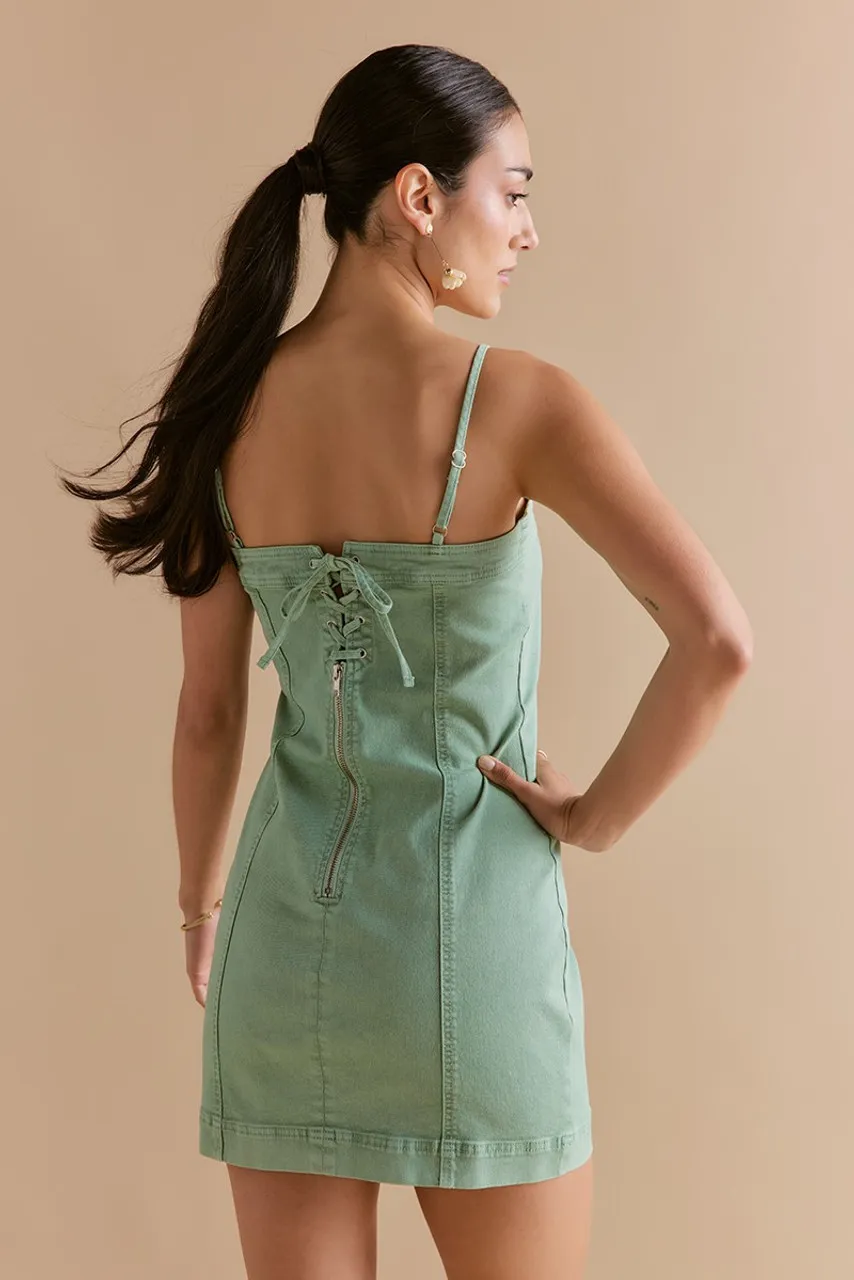 Amy Denim Sheath Mini Dress