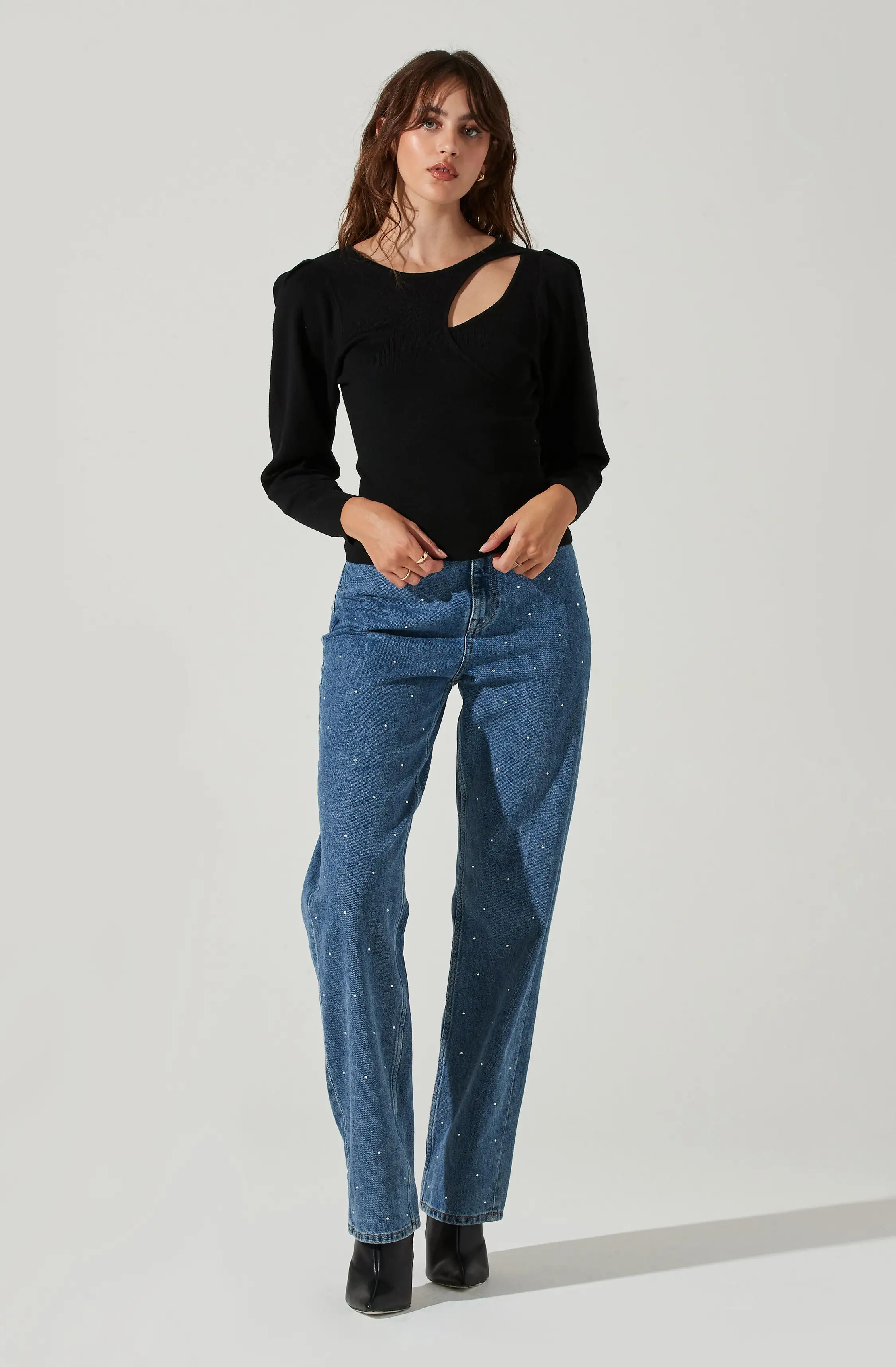 Asymmetrical Top With Long Sleeves