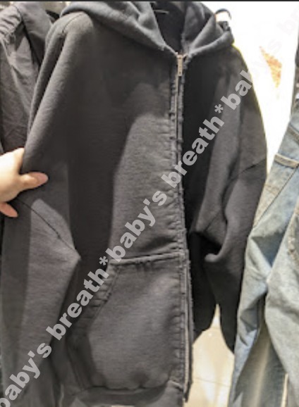 BALENCIAGA  |Heavy Metal Outerwear Zip-up Hoodie Oversized in Black Faded