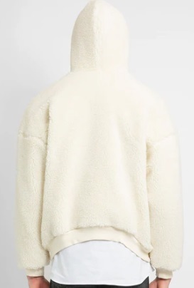 BALENCIAGA  |Outerwear Zip-up Hoodie in Light Beige