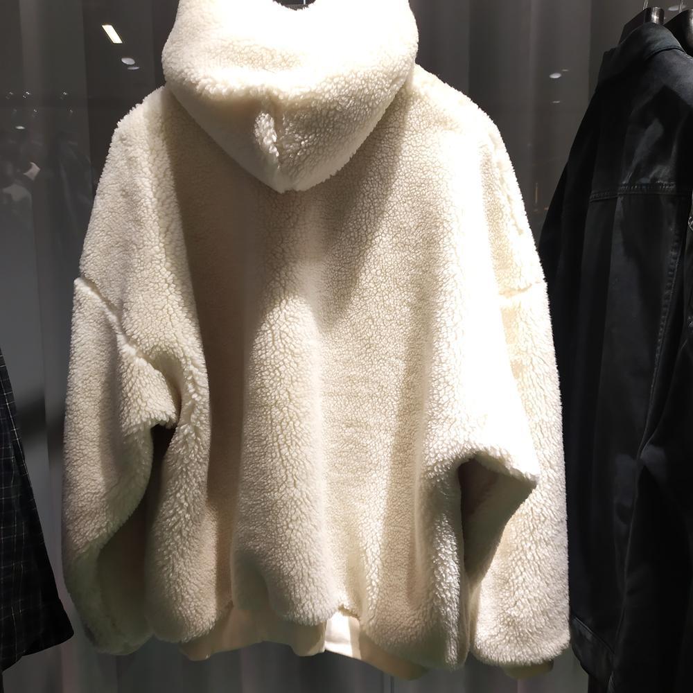 BALENCIAGA  |Outerwear Zip-up Hoodie in Light Beige