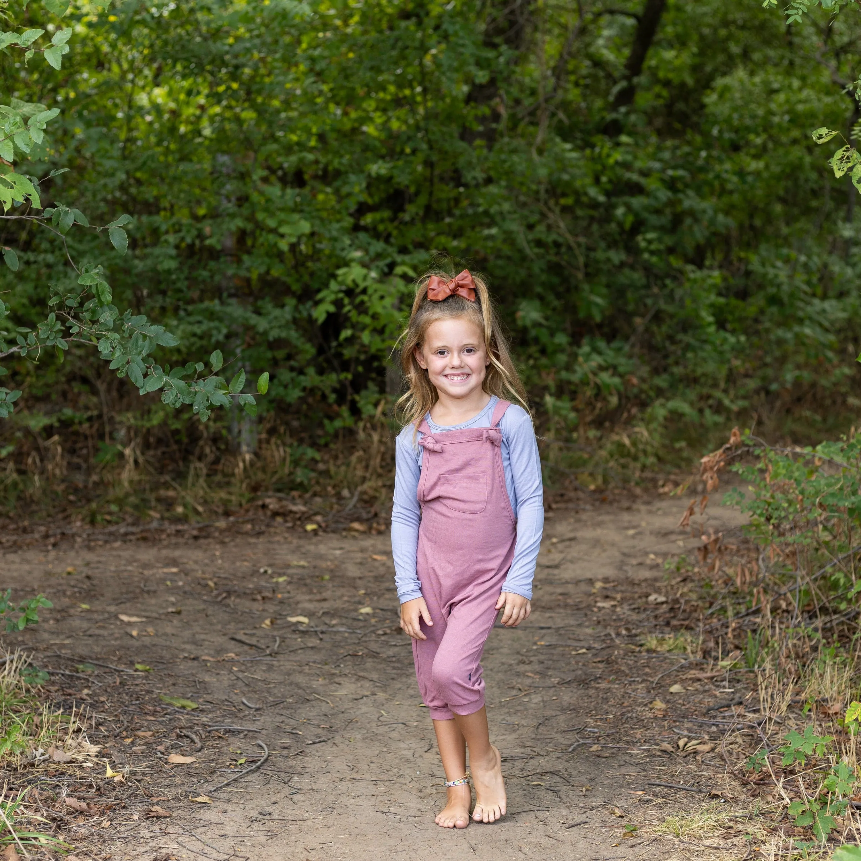 Bamboo Jersey Overall in Dusty Rose