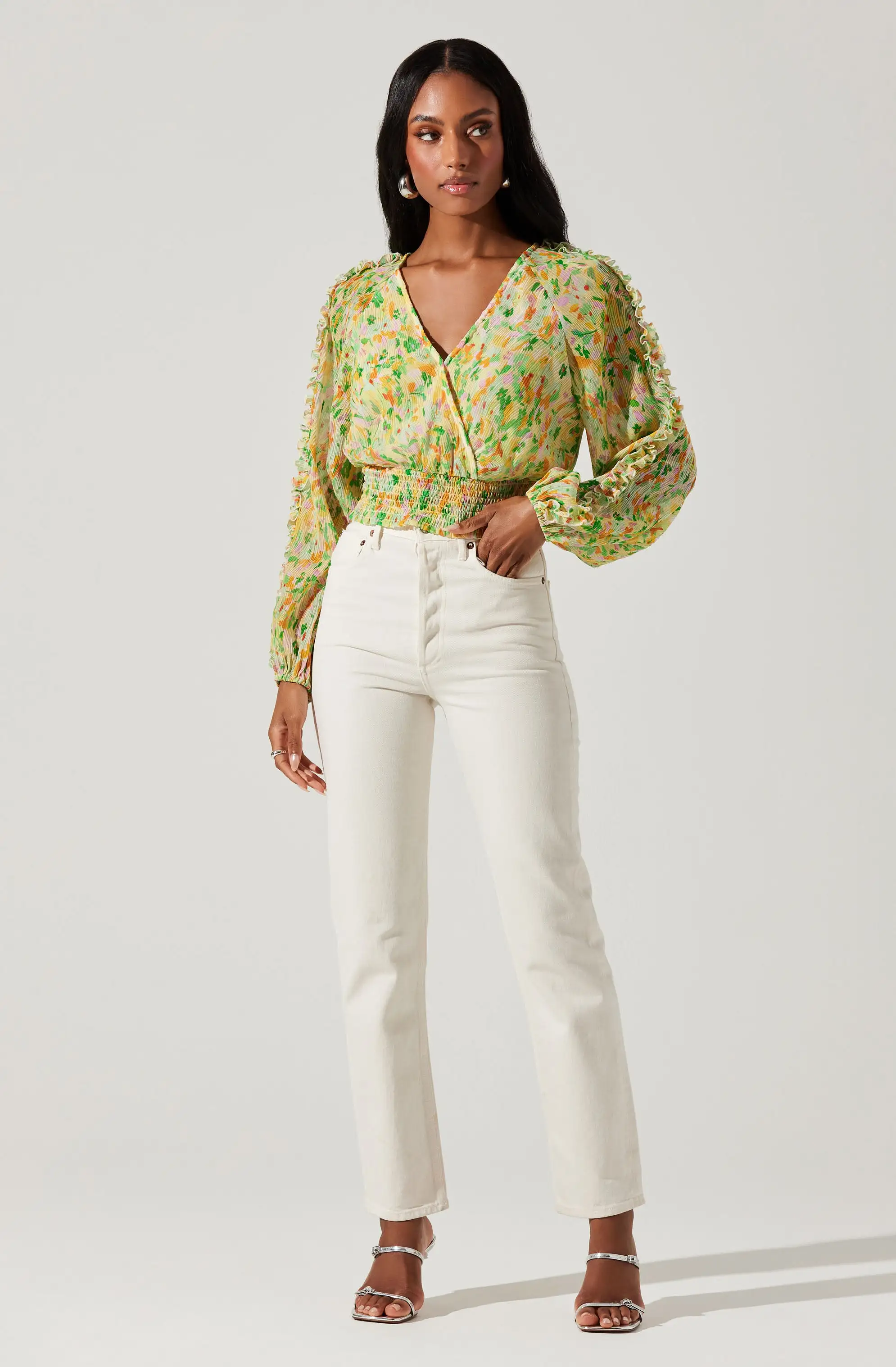 Bellona Floral Puff Sleeve Top