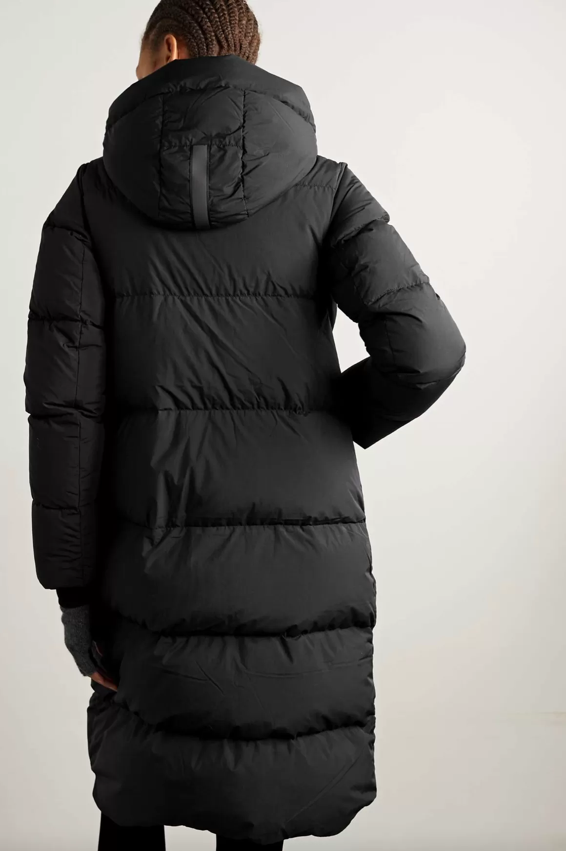 BYWARD HOODED GROSGRAIN-TRIMMED QUILTED SHELL DOWN PARKA - BLACK