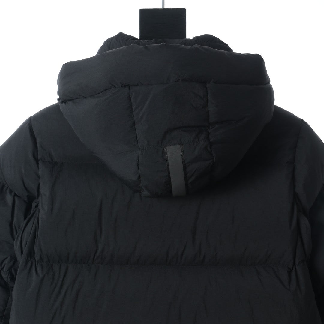 BYWARD HOODED GROSGRAIN-TRIMMED QUILTED SHELL DOWN PARKA - BLACK