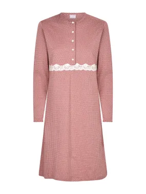 Camicia da notte serafino in Interlock di caldo cotone - Fant. Dusty Rose