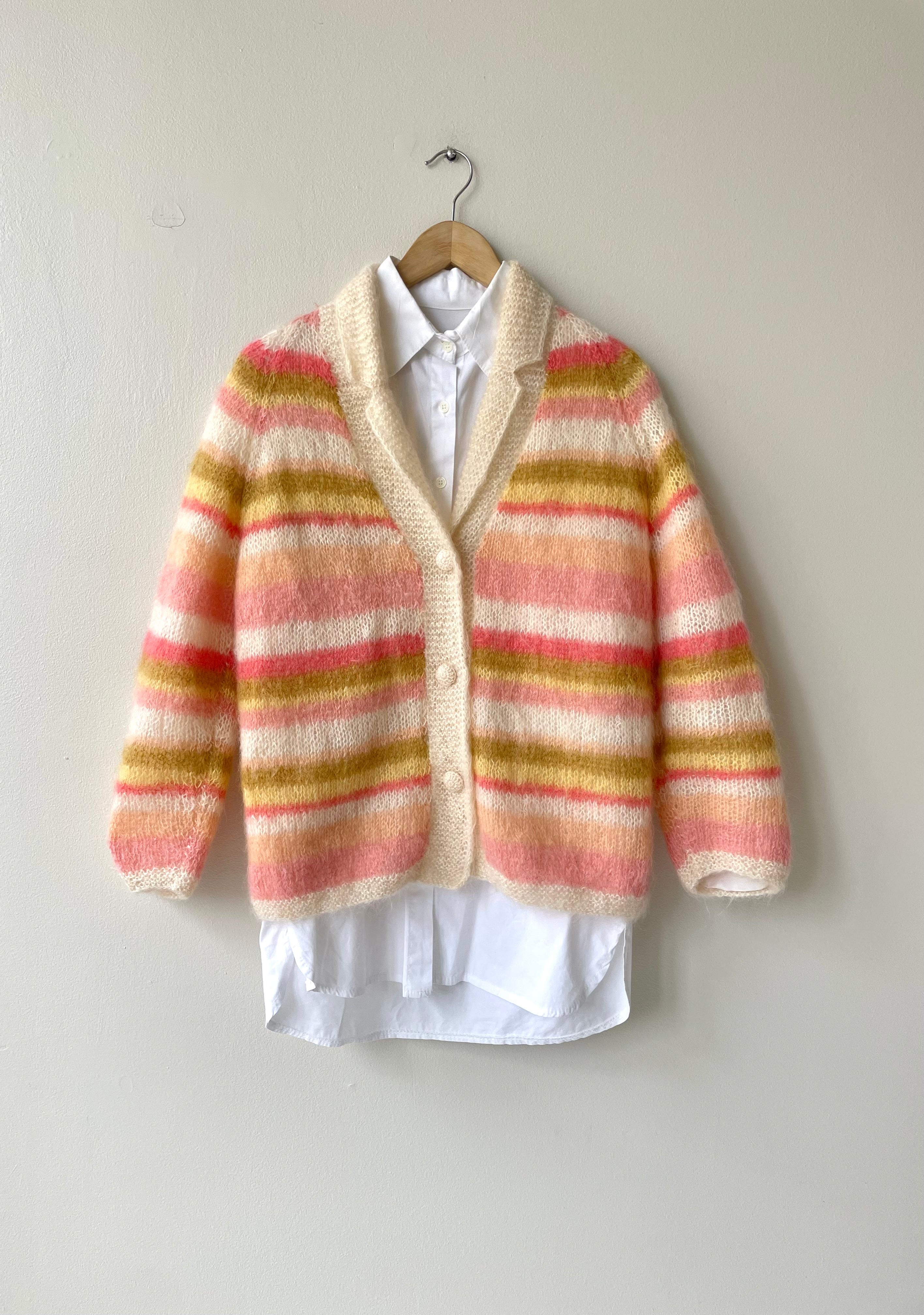 Candy Stripe Mohair Cardigan | 1960s