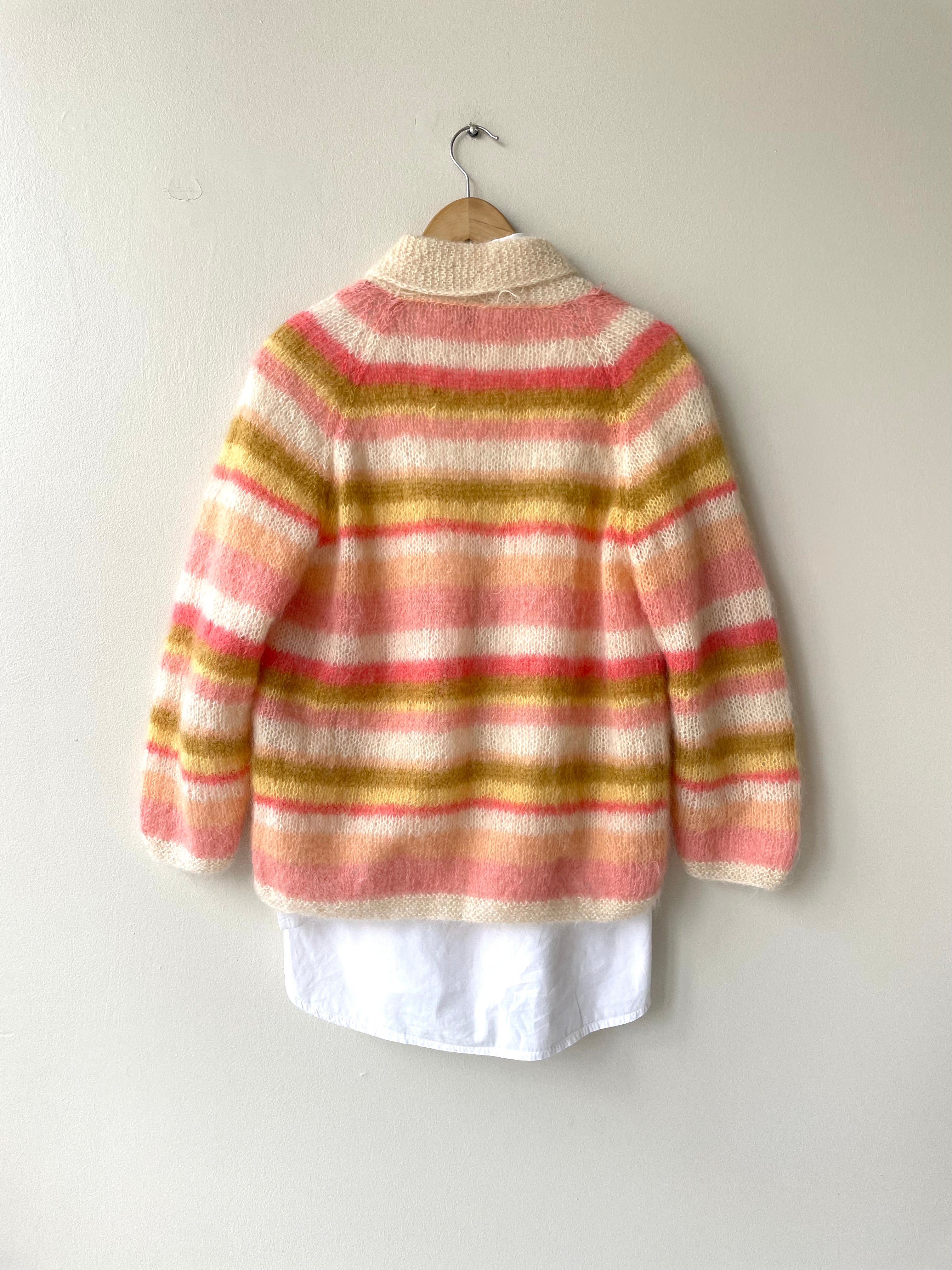 Candy Stripe Mohair Cardigan | 1960s