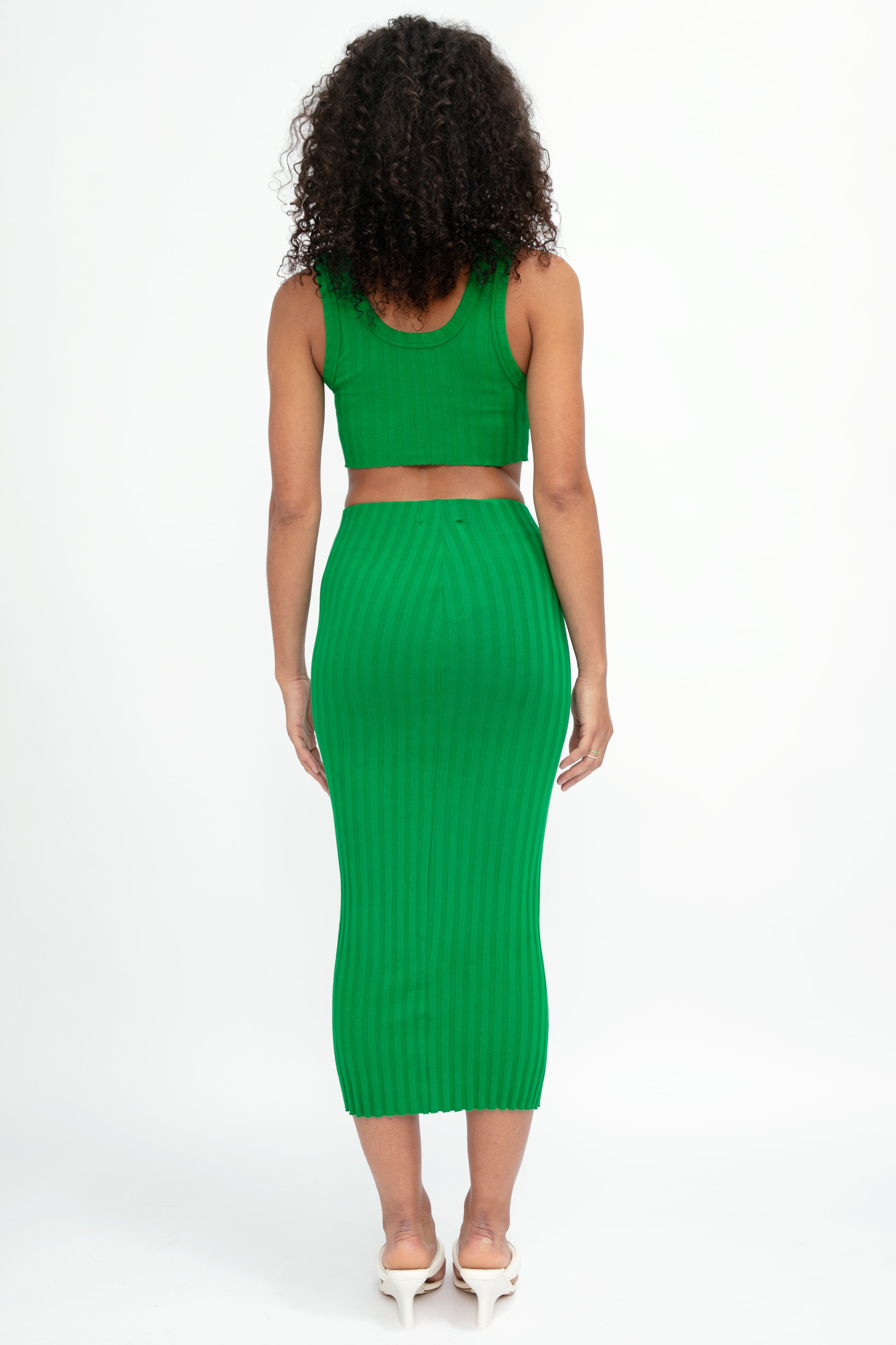 Capri Crop Tank in Kelly Green