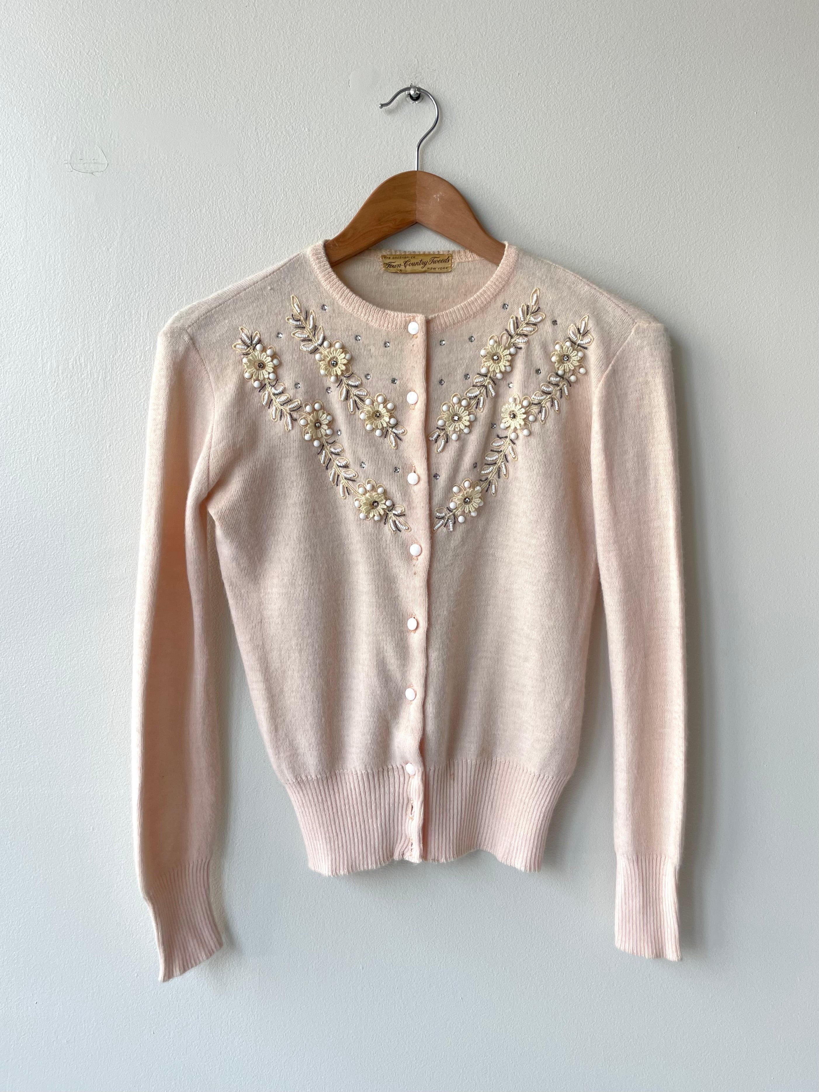 Cashmere Beaded Cardigan | 1950s