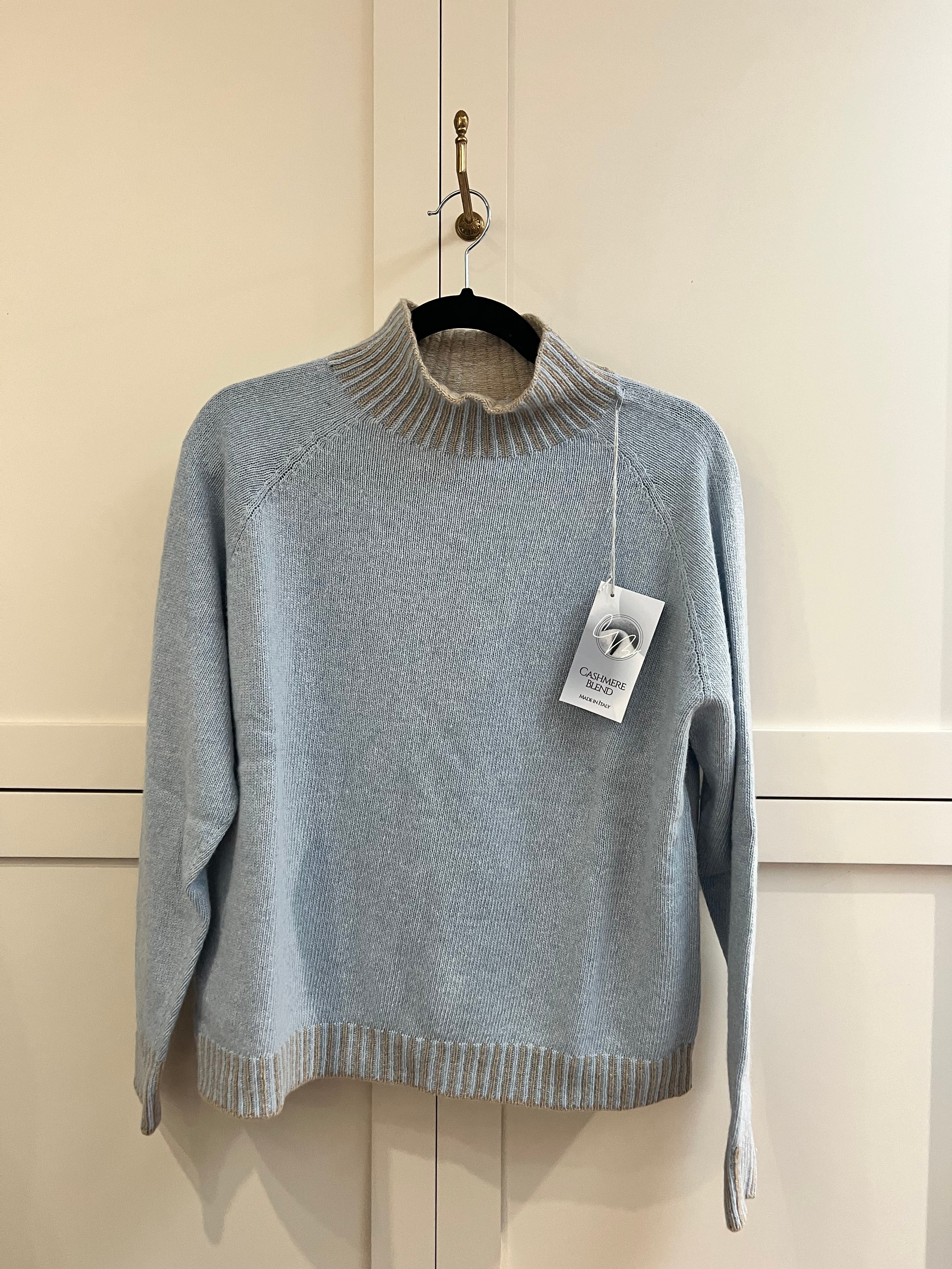 Cashmere Blend Mock Turtleneck