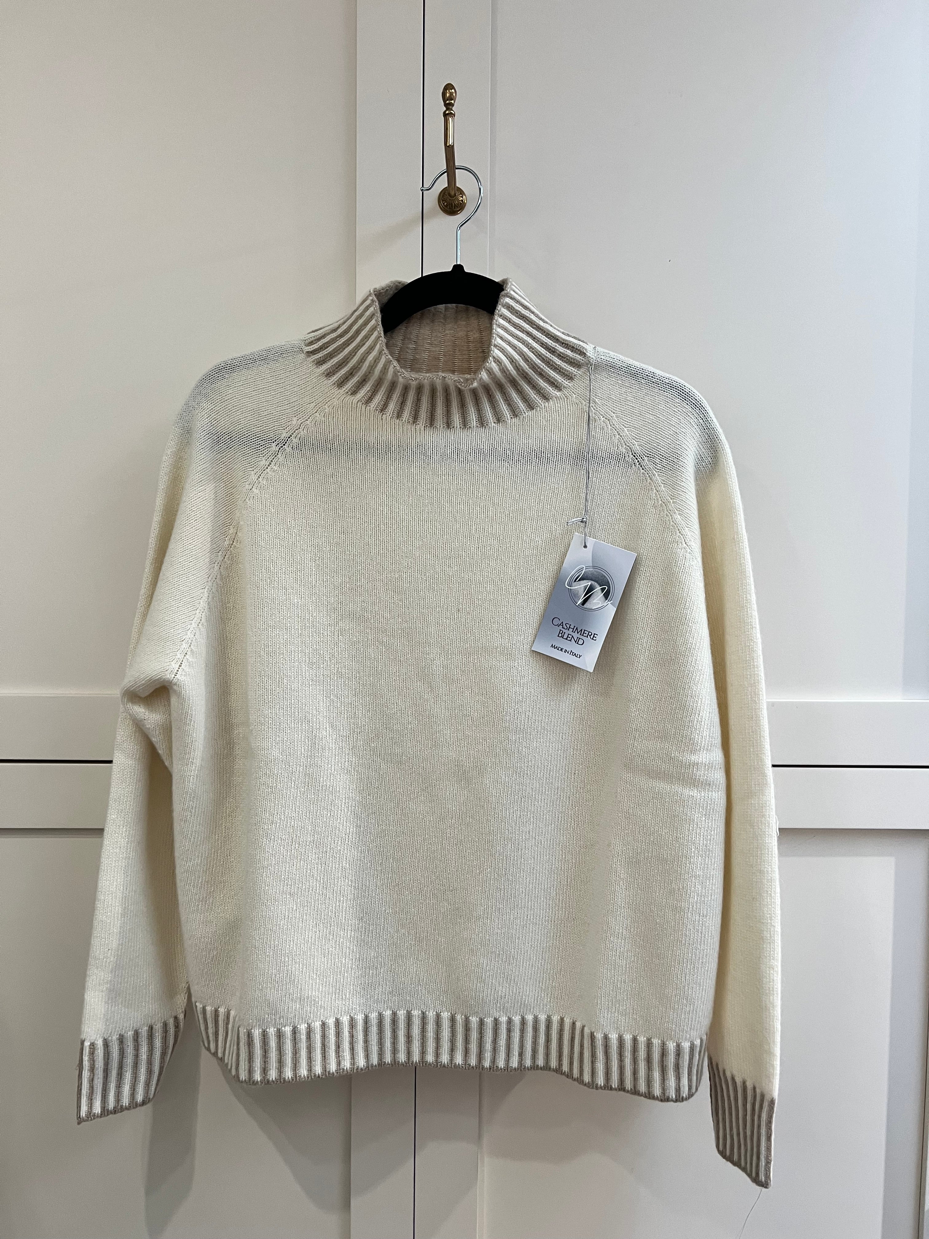 Cashmere Blend Mock Turtleneck