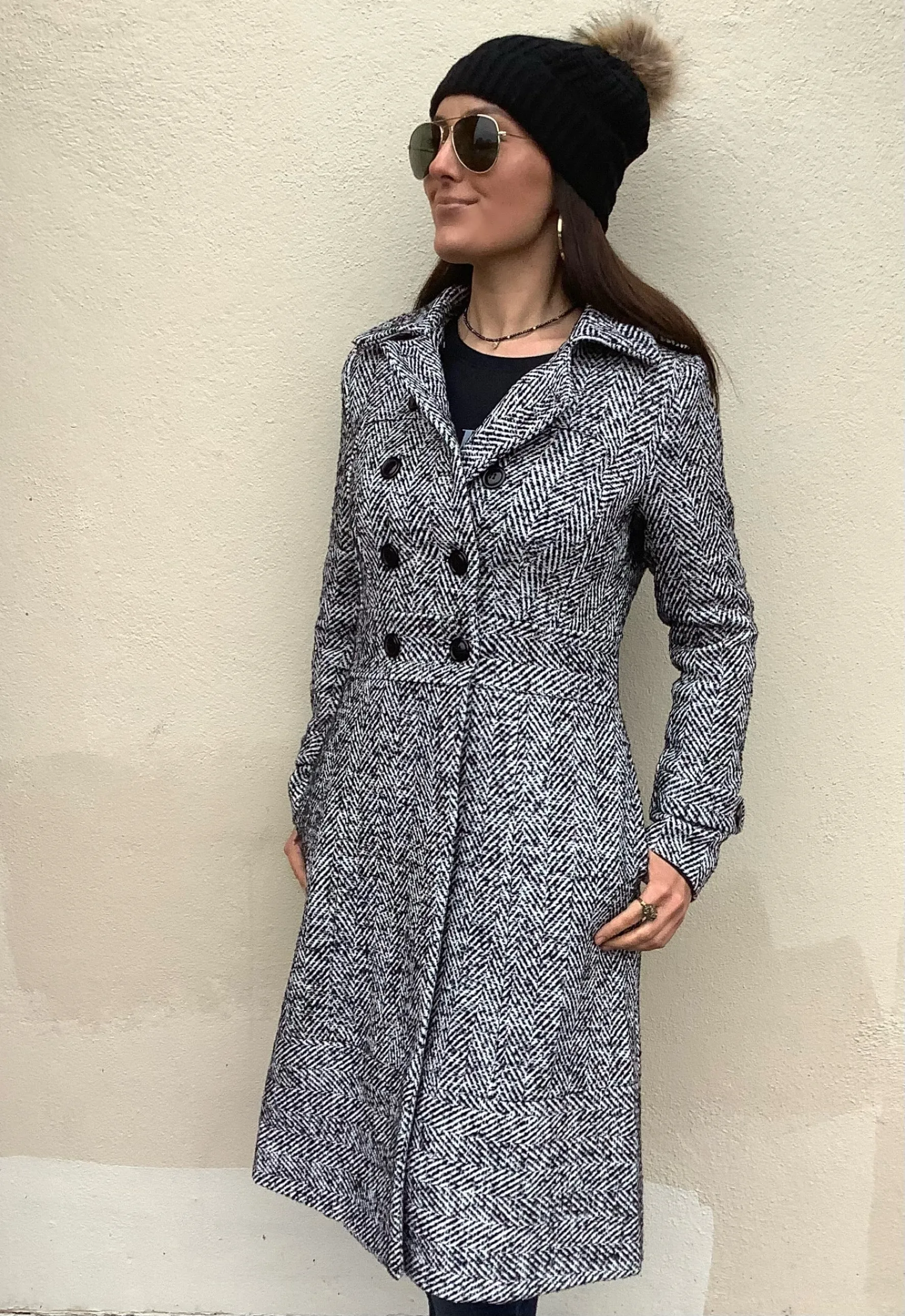 Charlotte Herringbone Coat