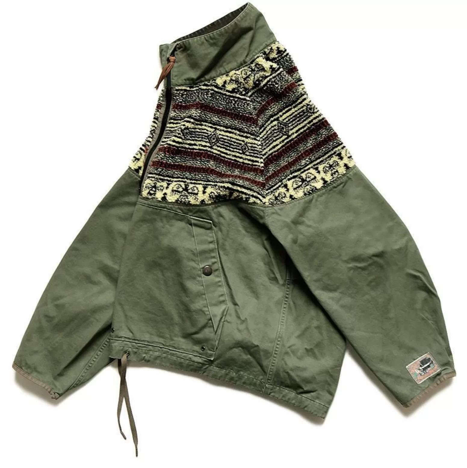 CHINO X BOA FLEECE NORDIC ANORAK - NAVY GREEN