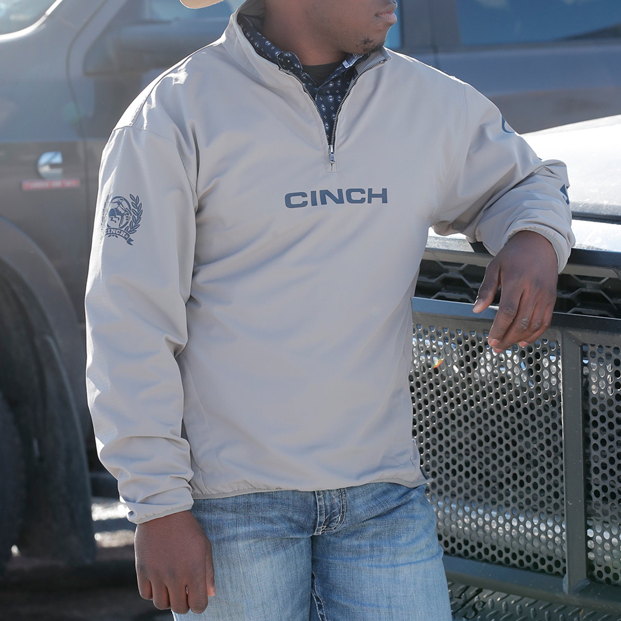 Cinch Men's Grey Windbreaker