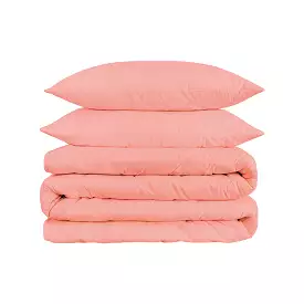 Dusty Rose King Cotton Blend 1500 Thread Count Washable Duvet Cover Set