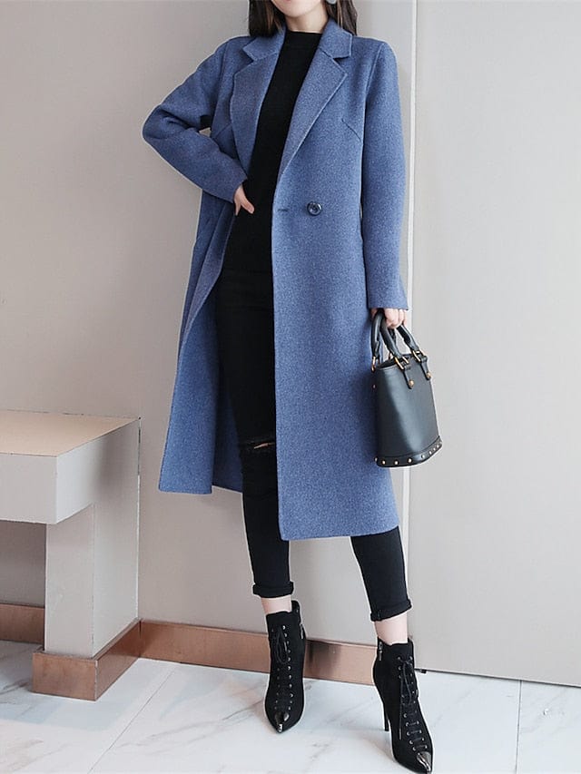 Elegant Women's Long Overcoat for Winter