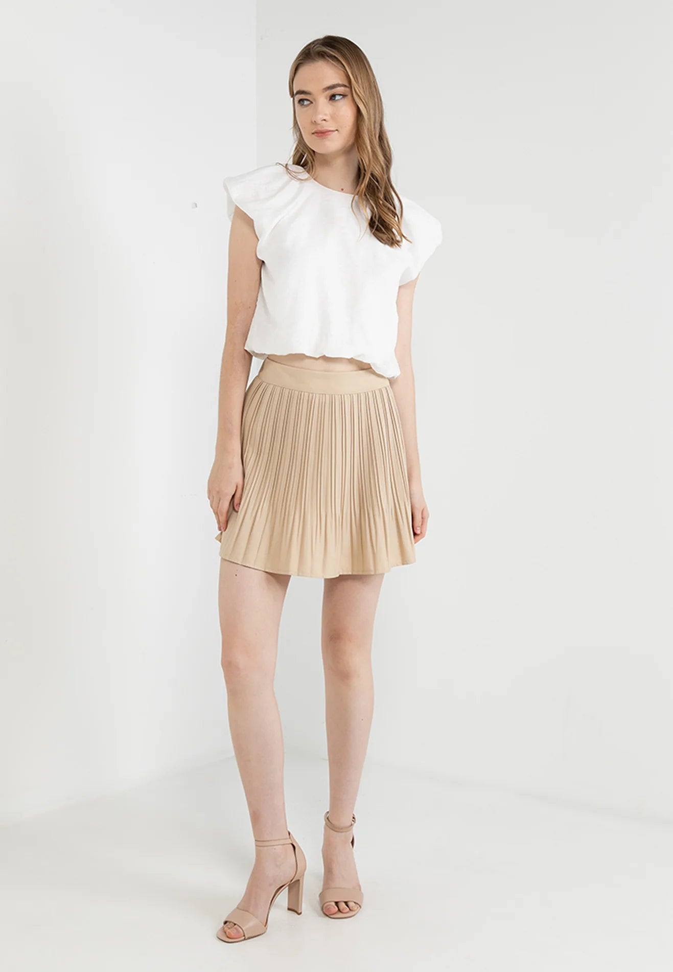 ELLE Apparel Pleated Mini Skirt