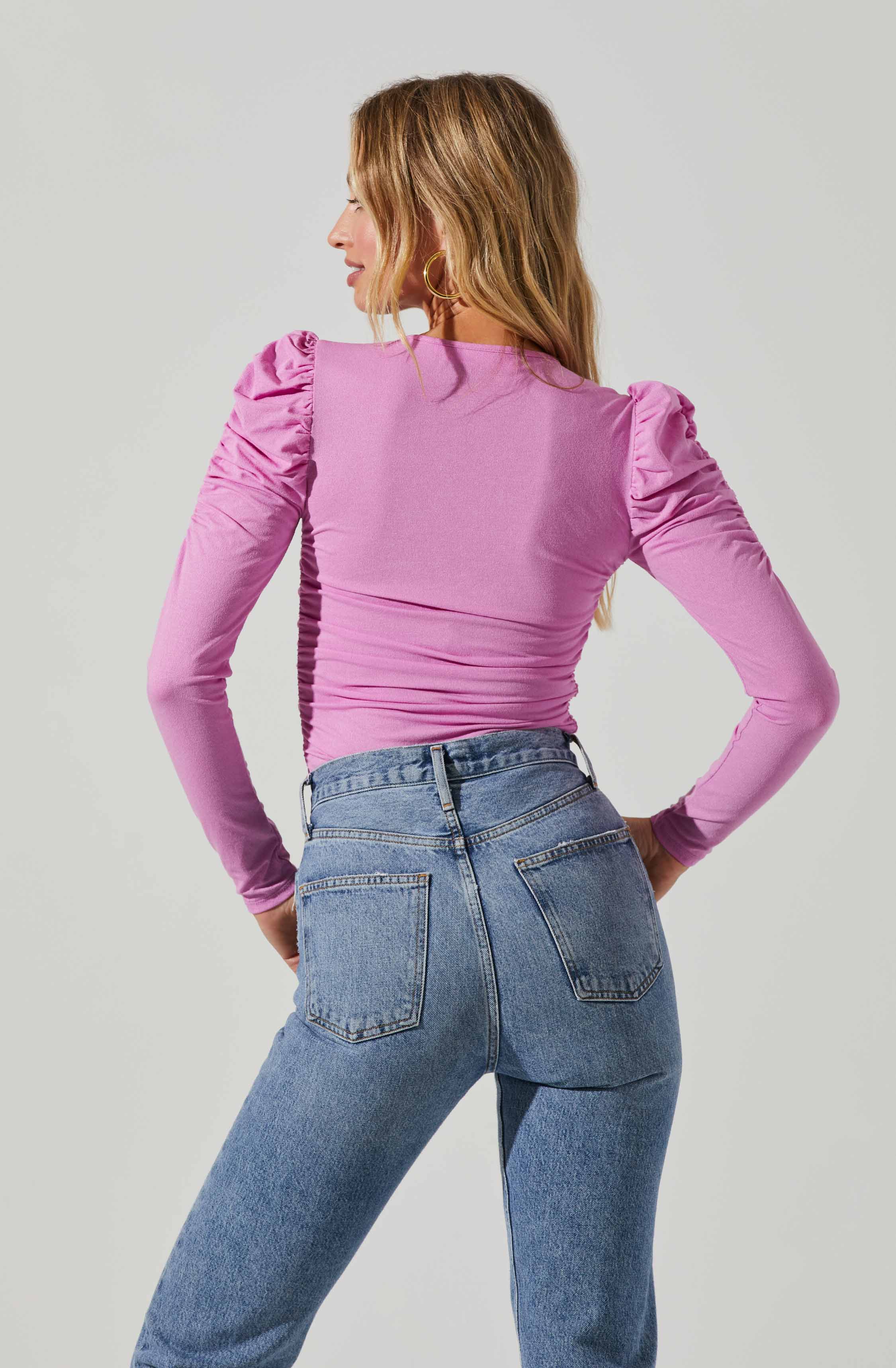 Encino Ruched Long Sleeve Top