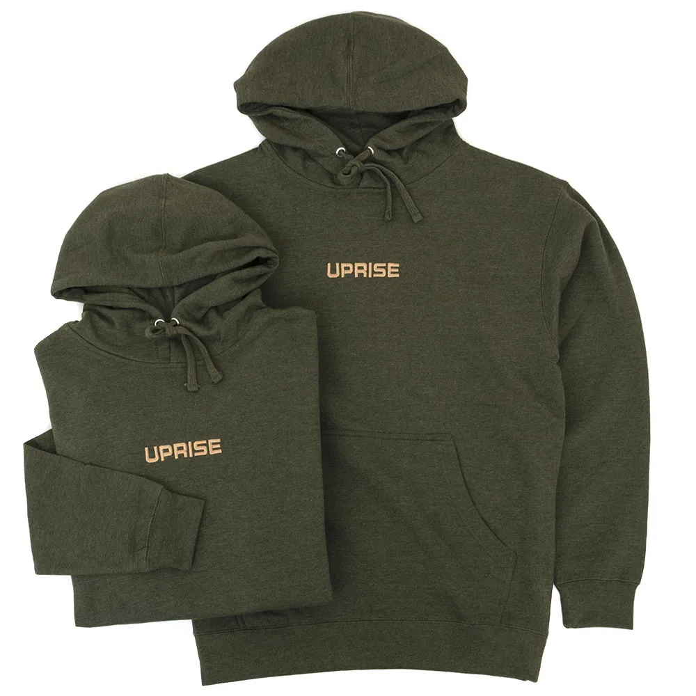 Euro Stretch Midweight Hoody (Army Heather) (S+)