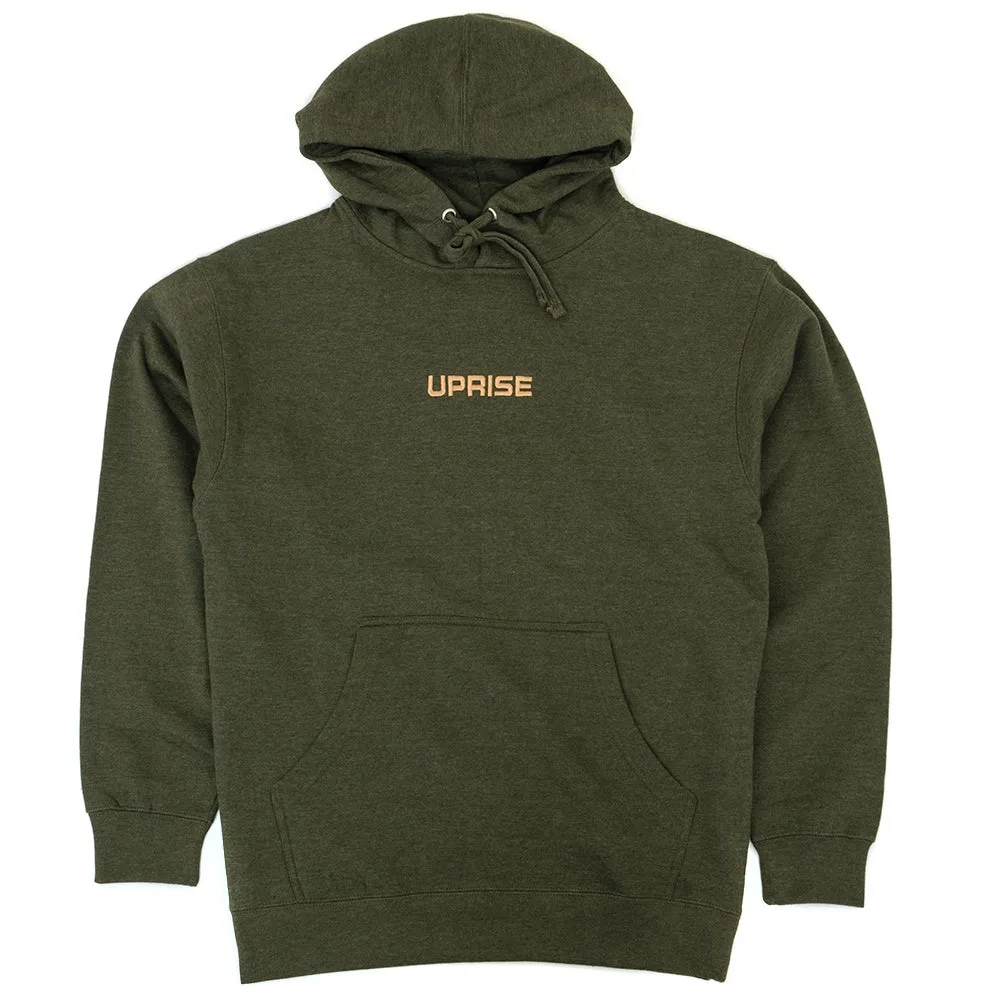 Euro Stretch Midweight Hoody (Army Heather) (S+)