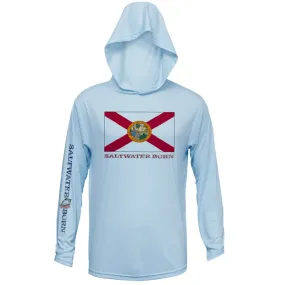 Florida Flag Boys and Girls Long Sleeve UPF 50+ Dry-Fit Hoody