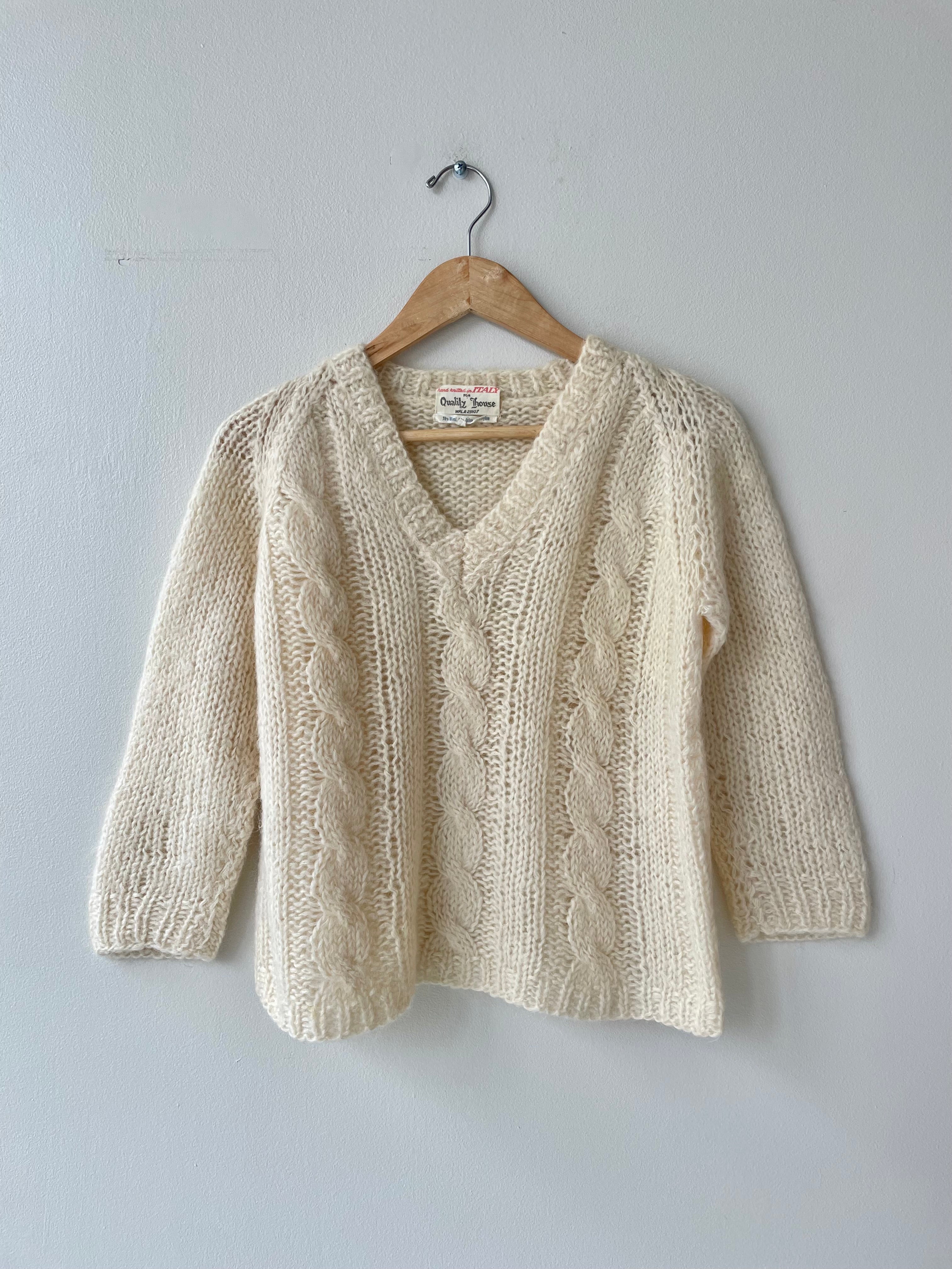 Handknit Italian Mohair Sweater