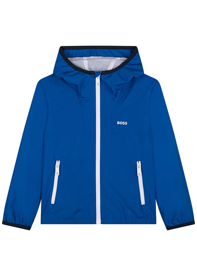 Hooded Windbreaker - Electric Blue