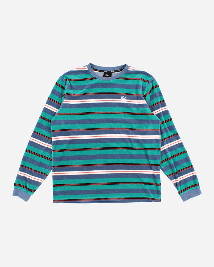 Huf Striped Long Sleeve T-Shirt - M