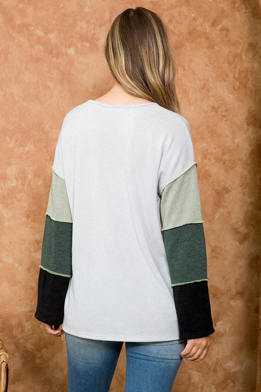 Hunter Color Block Sweater