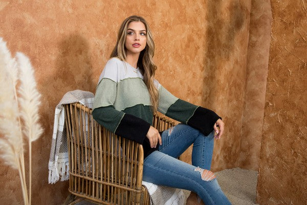 Hunter Color Block Sweater