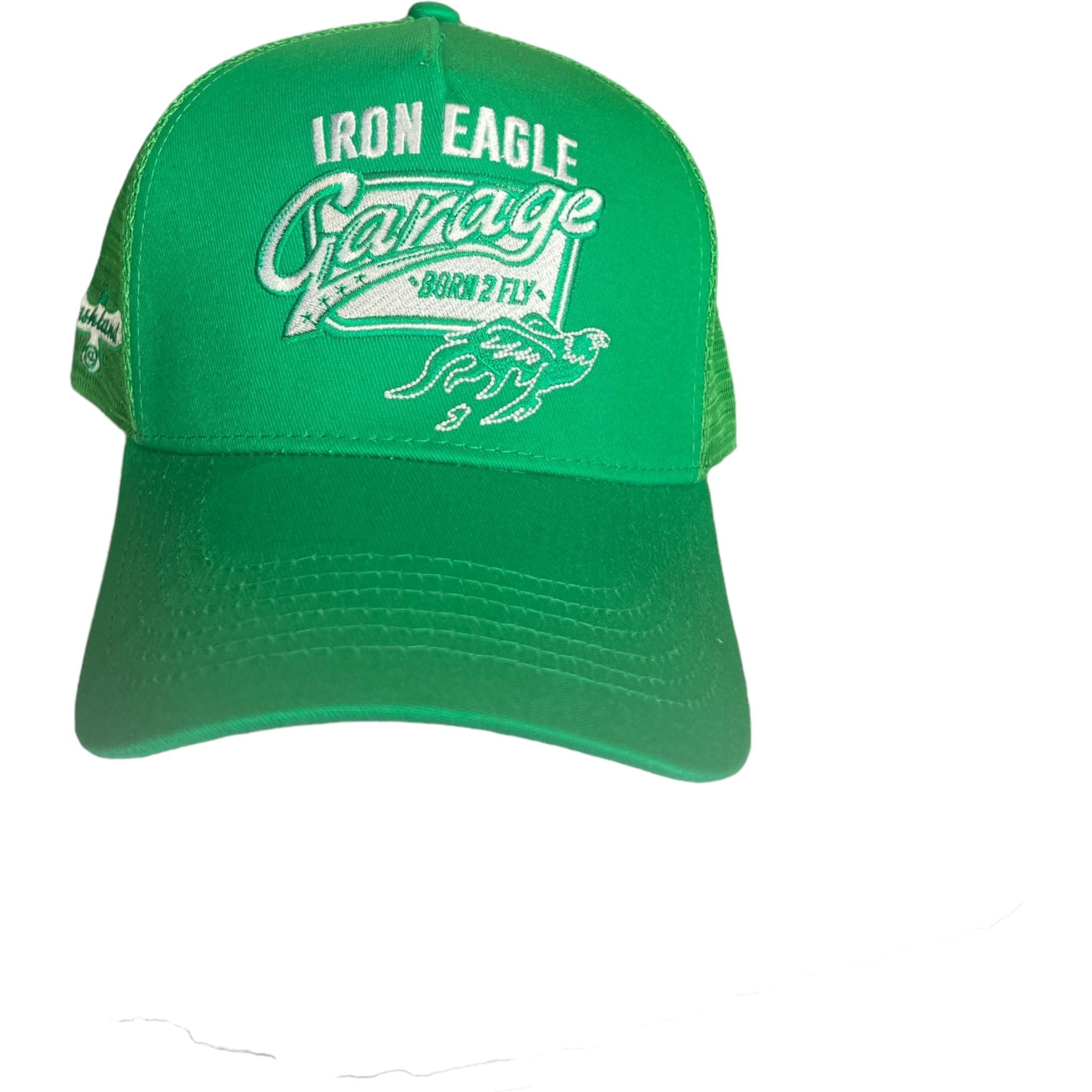 Iron Eagle Premium Trucker  Kelly Green . White