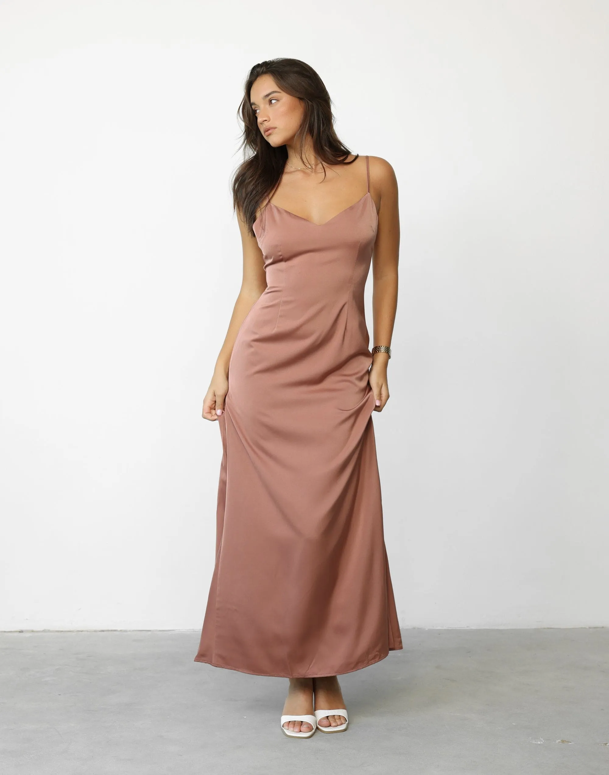 Isabella Maxi Dress (Dusty Rose)