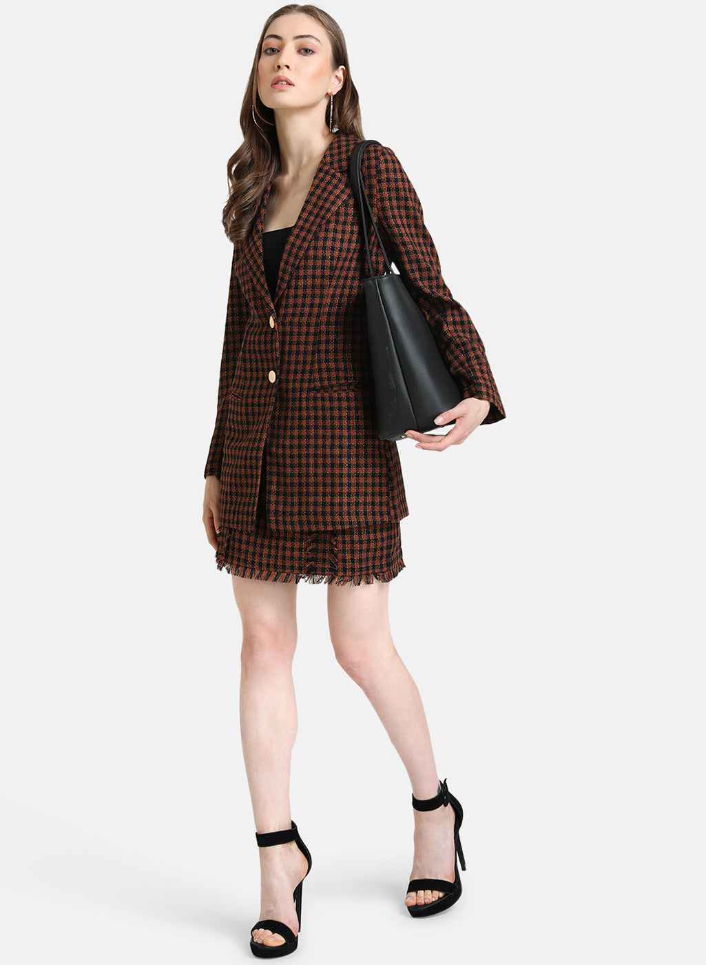 Jacquard Overcoat With Notch Collar