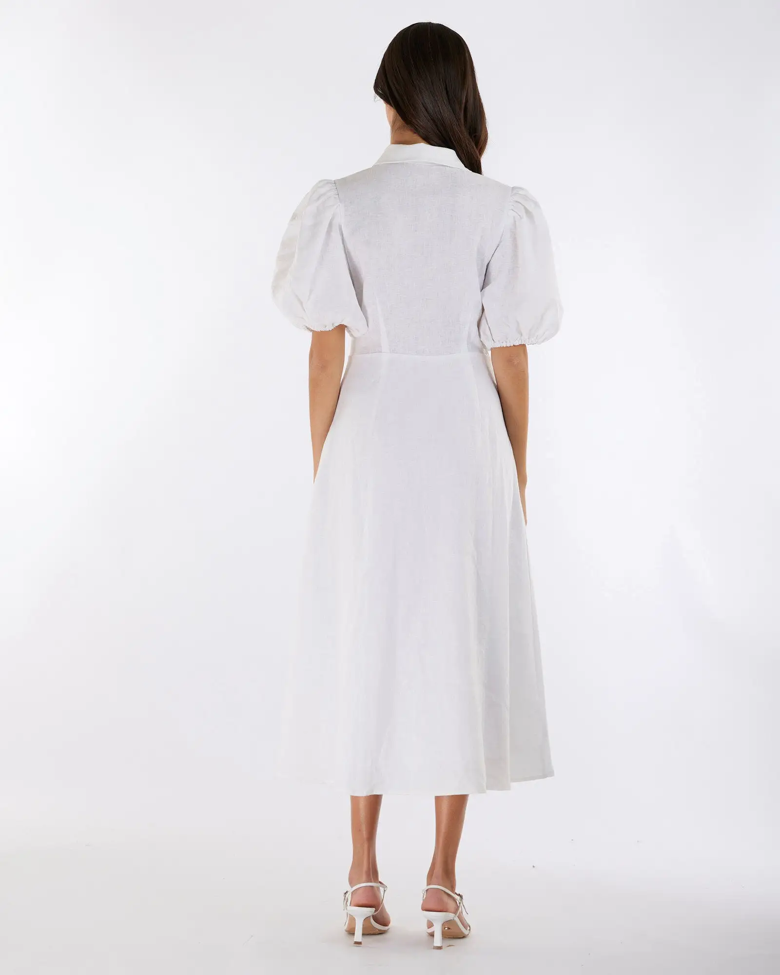 Julius Linen Midi Dress - White