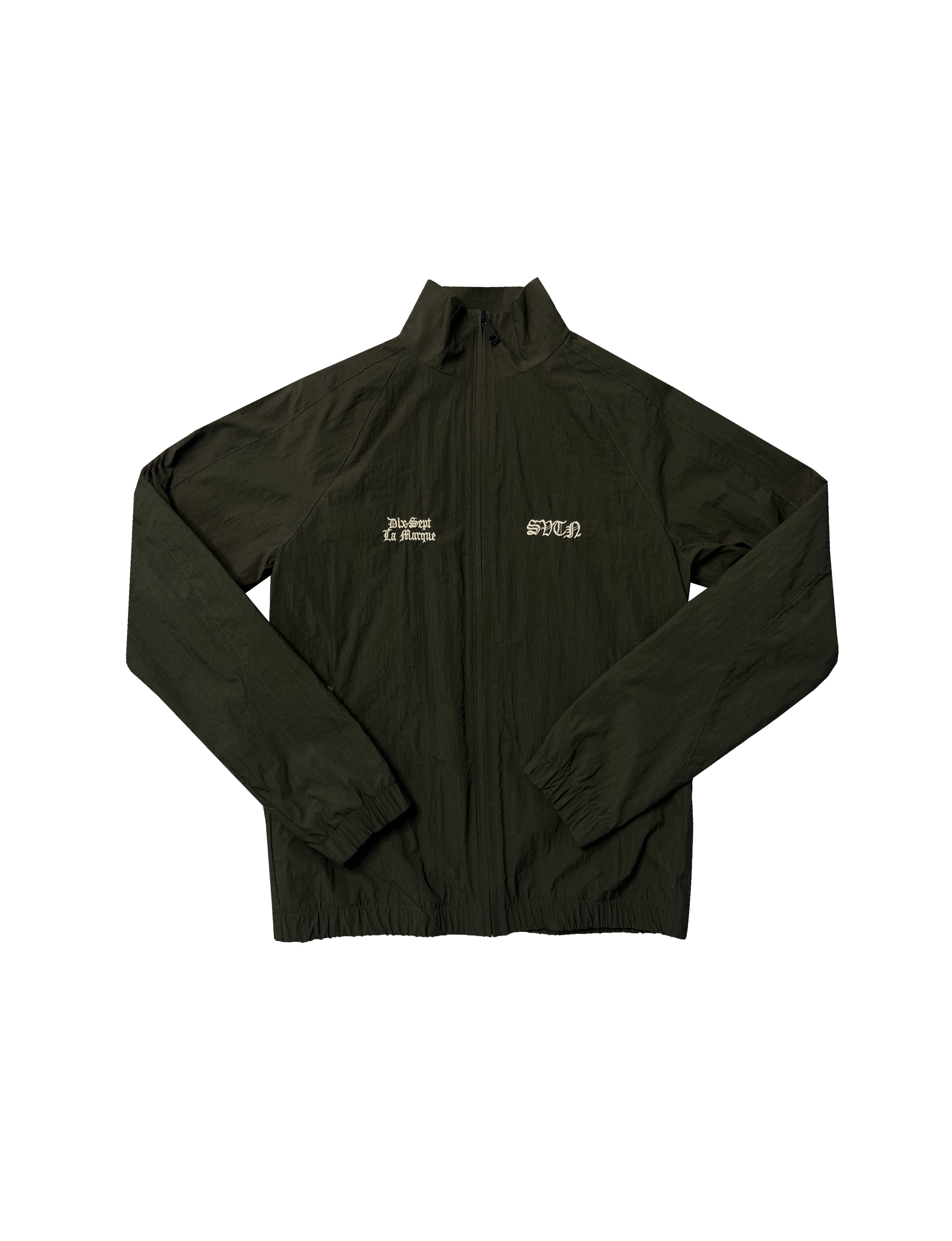 Khaki Windbreaker Track Jacket