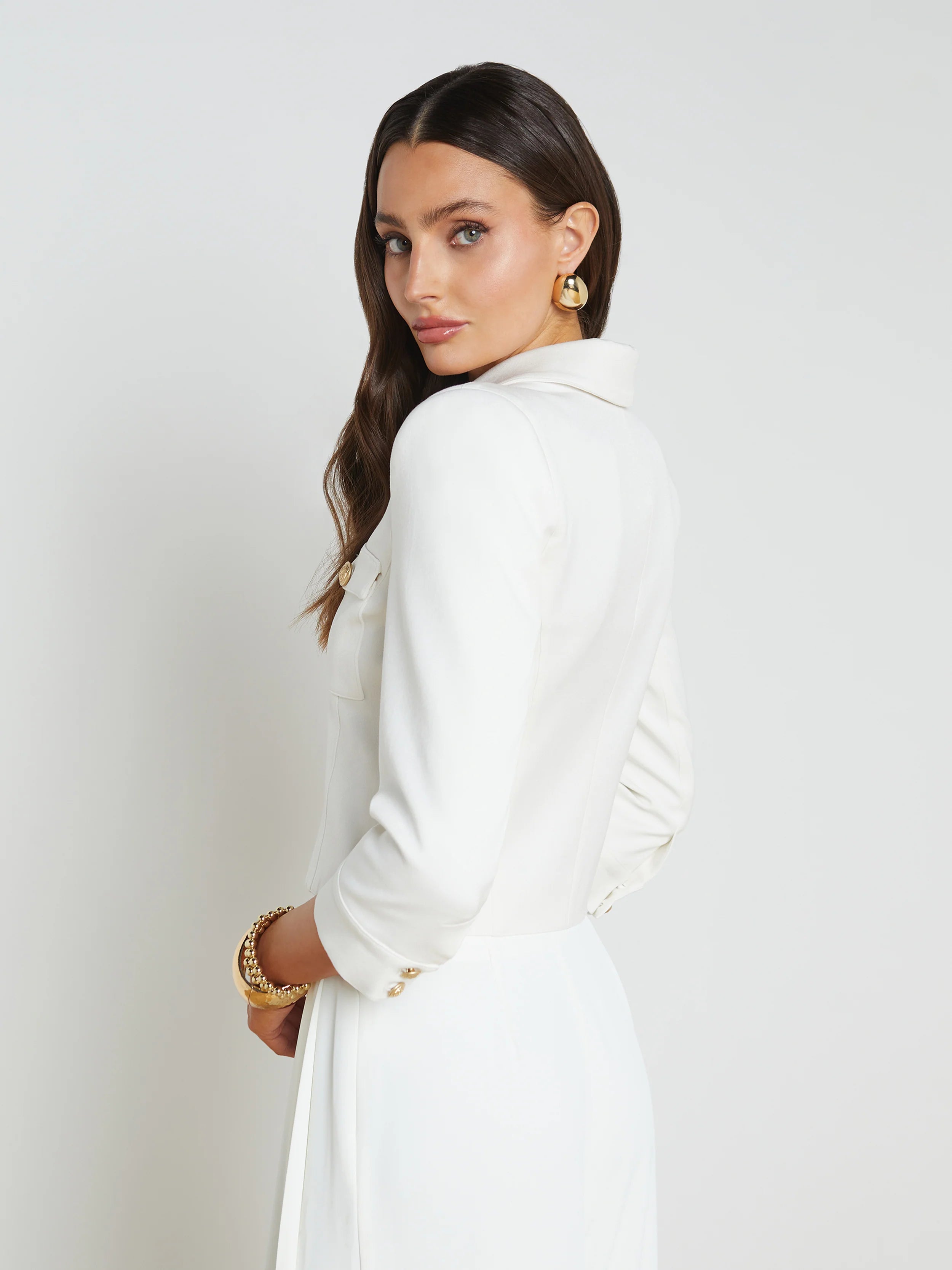 L’agence - Kumi Cropped Jacket - White