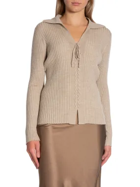 LEVETE ROOM SWEATER DARIA PLAZA SAND MEL