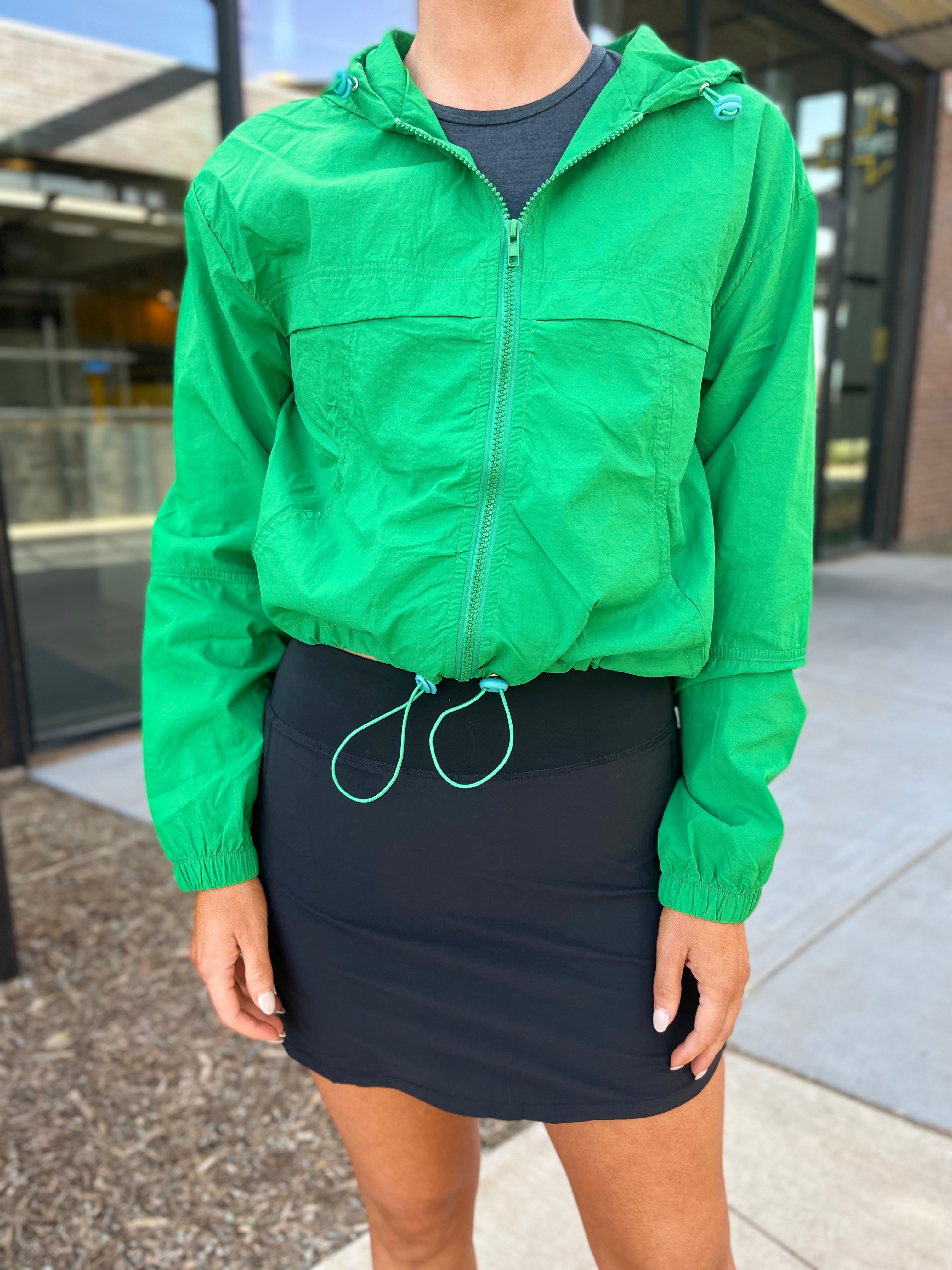 Light Hooded Jacket - Kelly Green