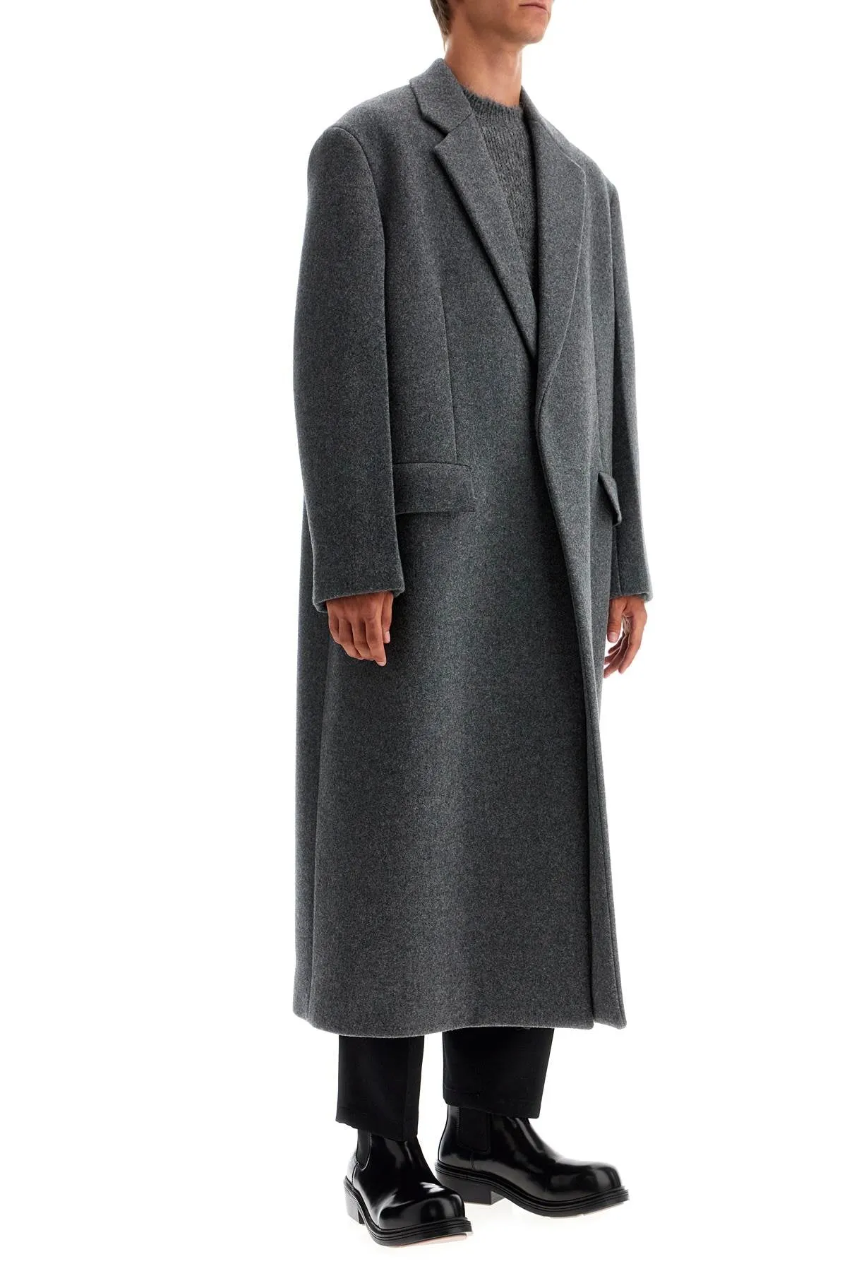 LONG FELTED WOOL COAT