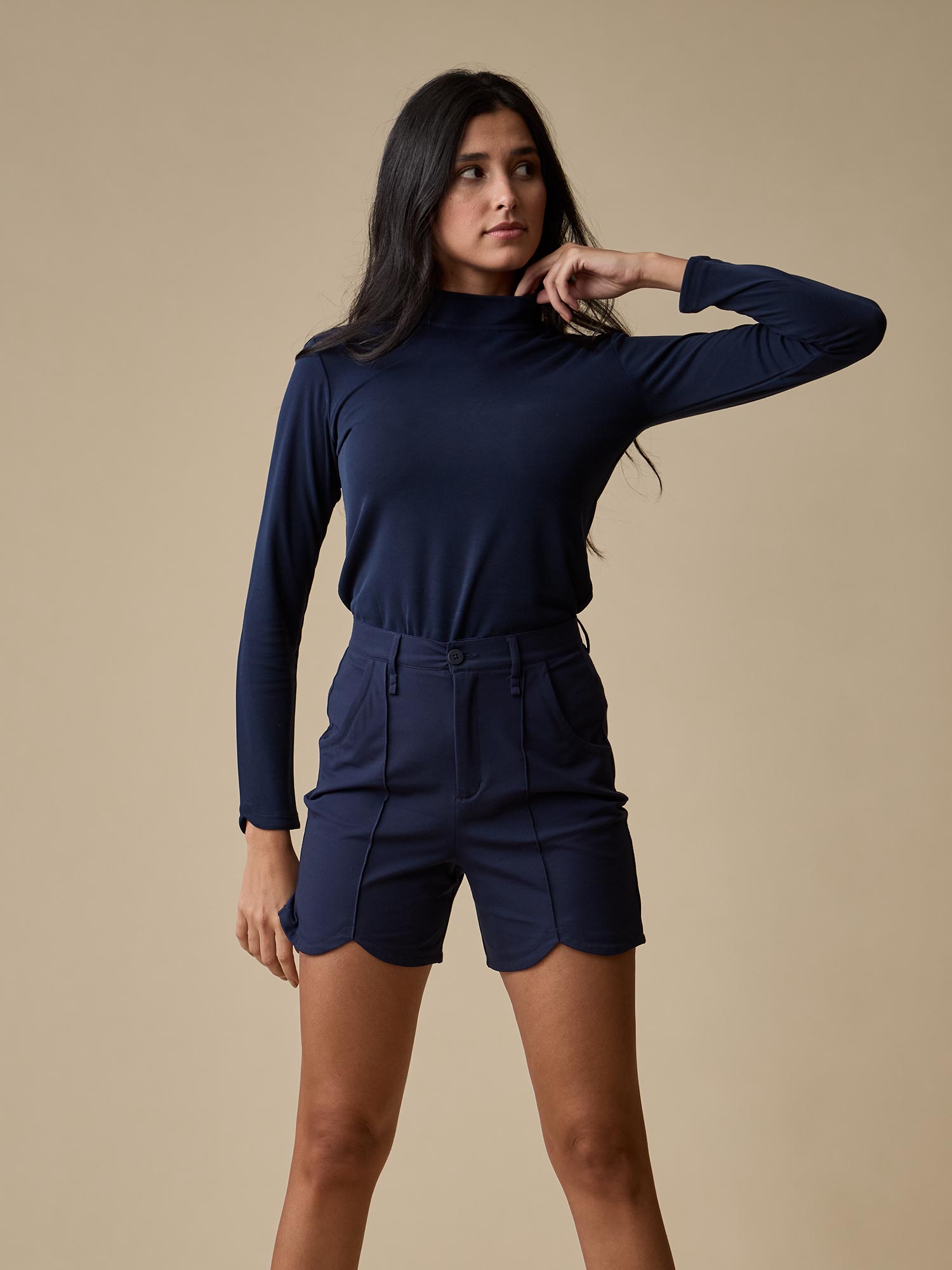 Long Sleeve Keyhole Top