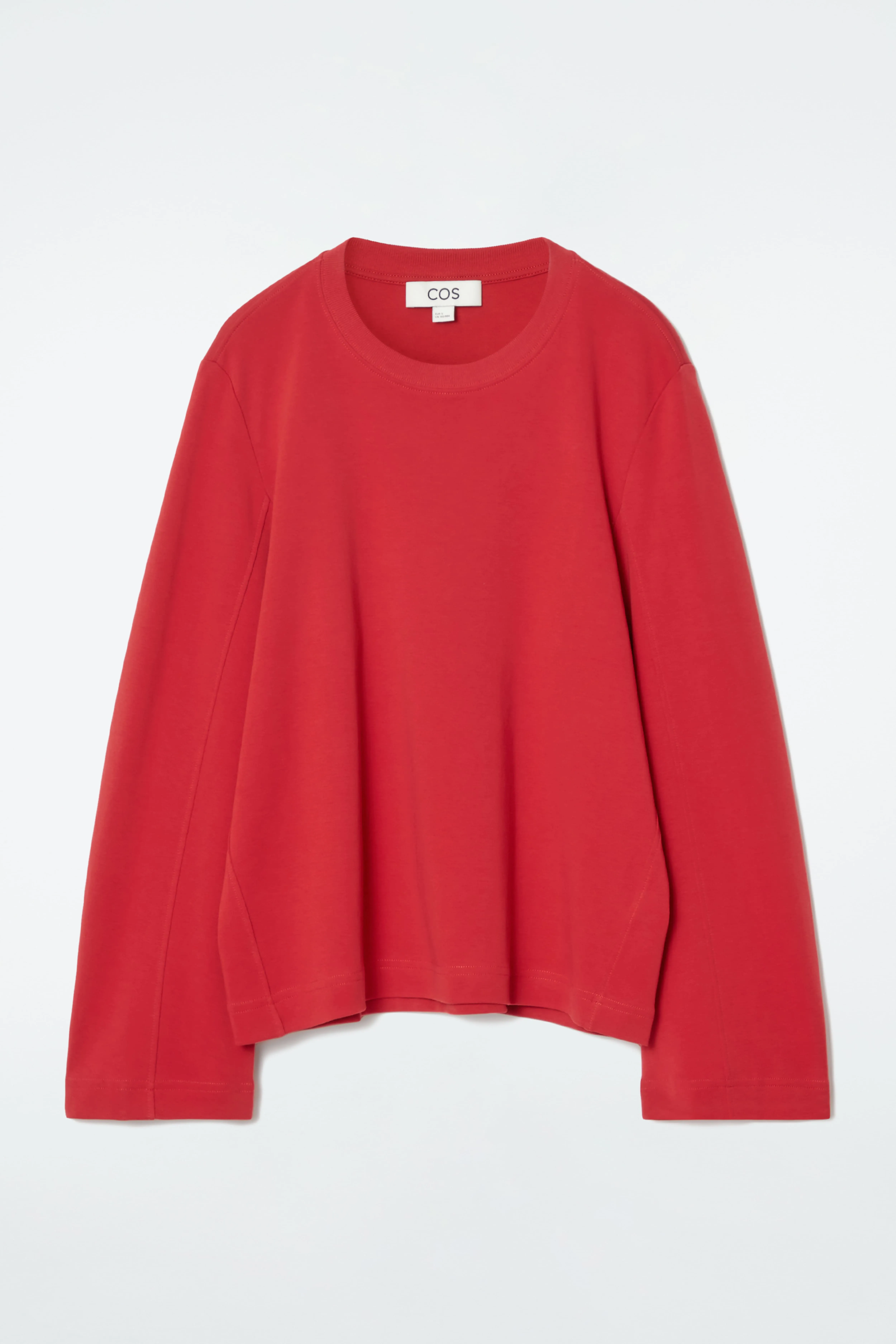 LONG-SLEEVED T-SHIRT - Long sleeve - Regular length - RED - Ladies | H&M GB