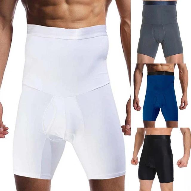 Men High Waist Slimming Underwear Abdomen Boxer Briefs Thin Breathable Compression Shapewear Shorts Elastic Body Shaper X2696364