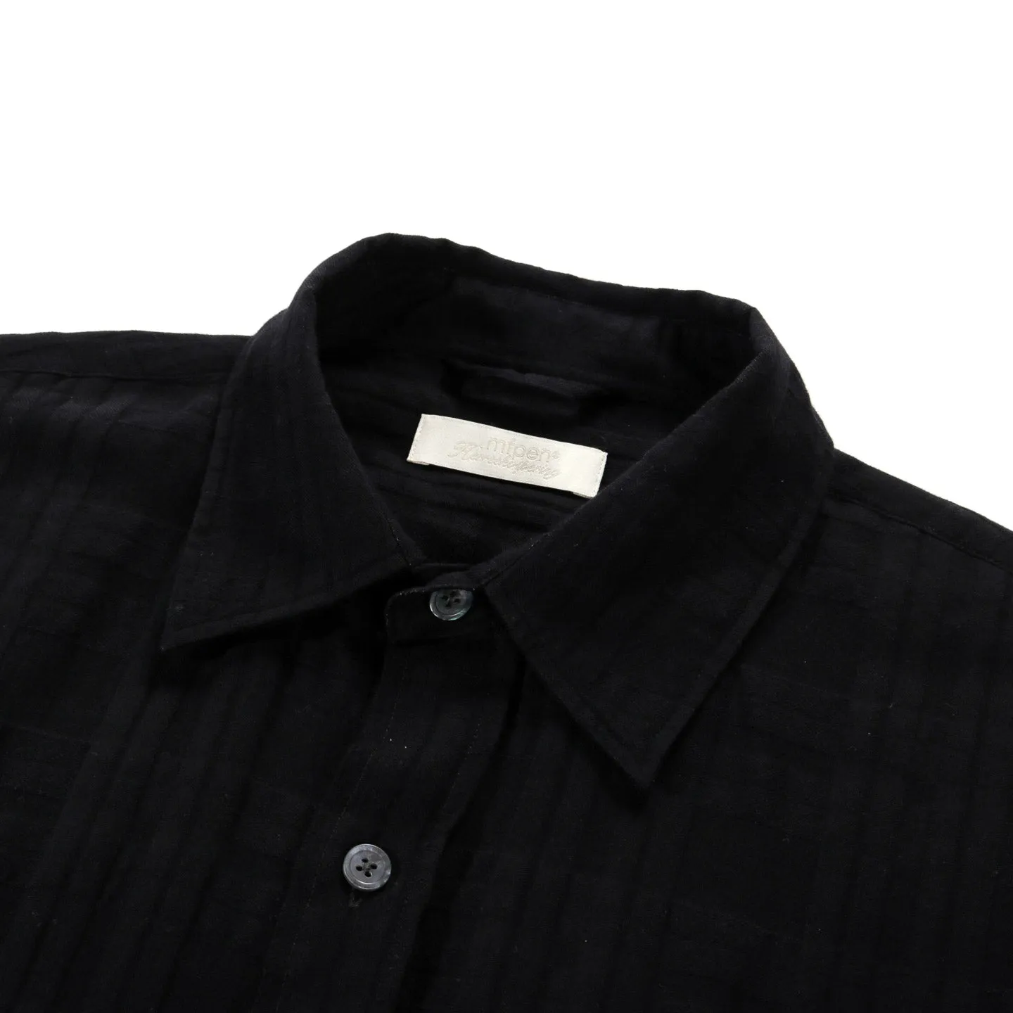 MFPEN CRINKLE SHIRT BLACK CHECK