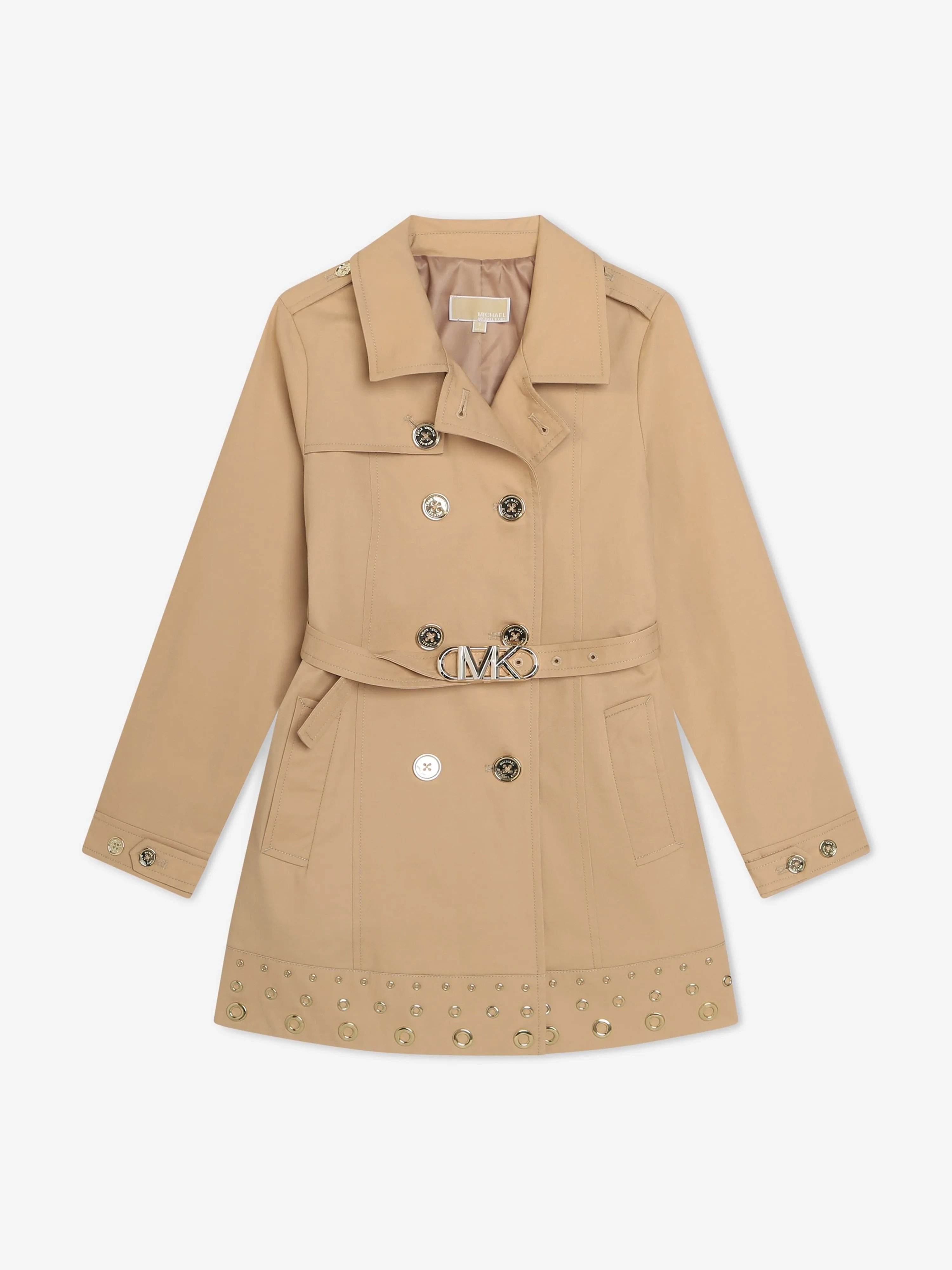 Michael Kors Girls Trench Coat in Brown