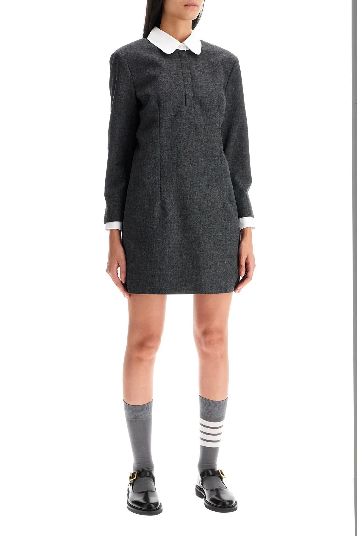 mini wool sheath dress in tube style